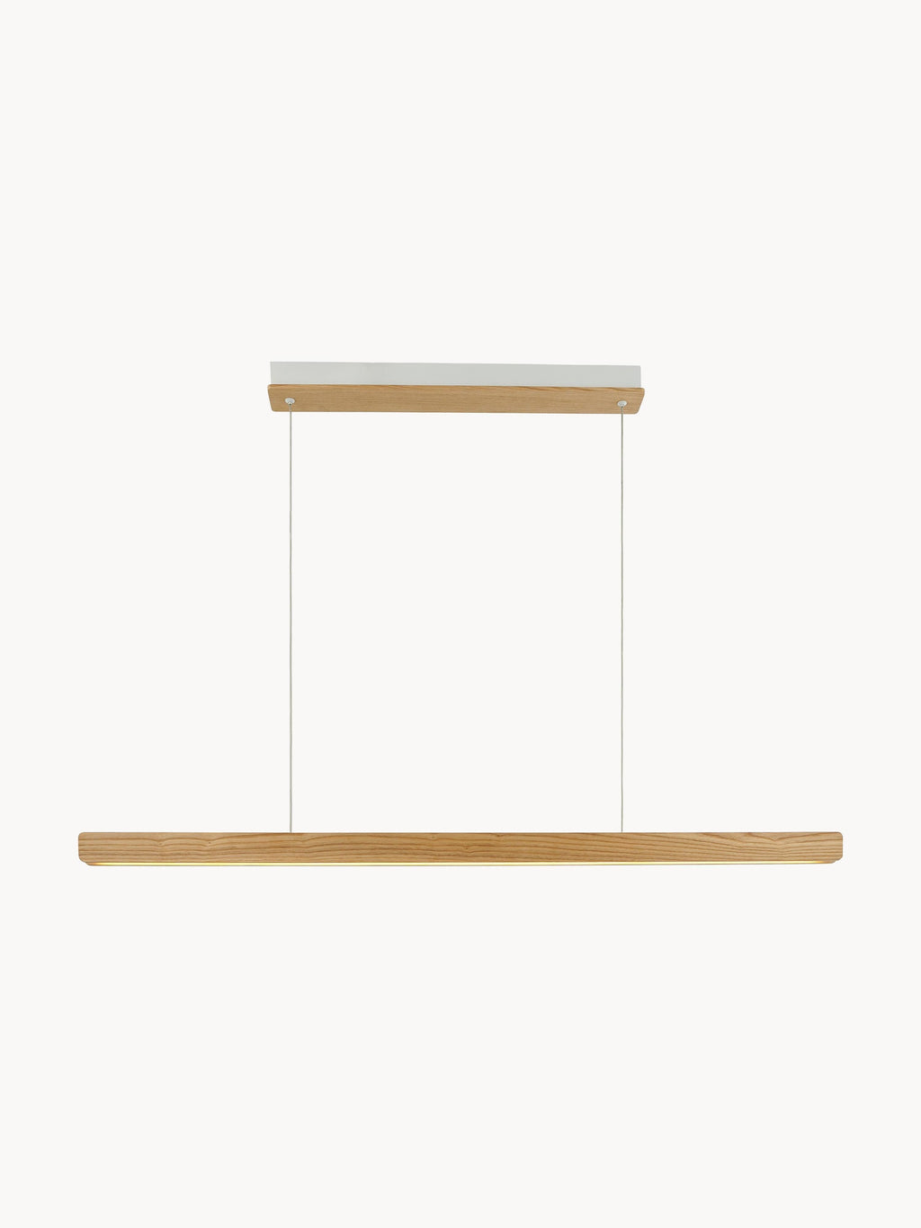 Grande suspension LED Staffan, intensité ajustable - Bois, blanc