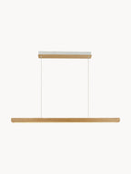 Grande suspension LED Staffan, intensité ajustable - Bois, blanc
