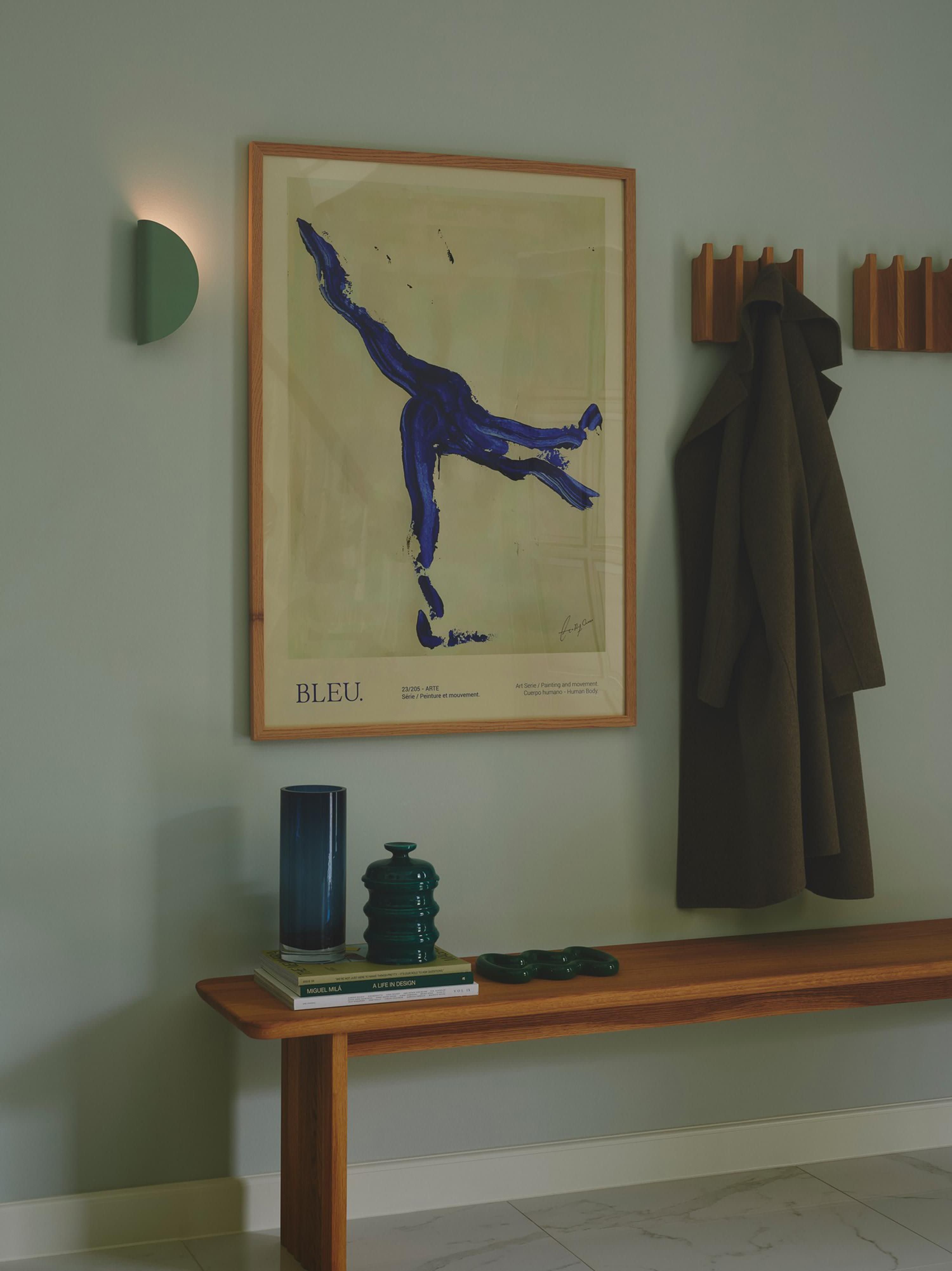 Applique murale avec prise secteur Line - Vert sauge