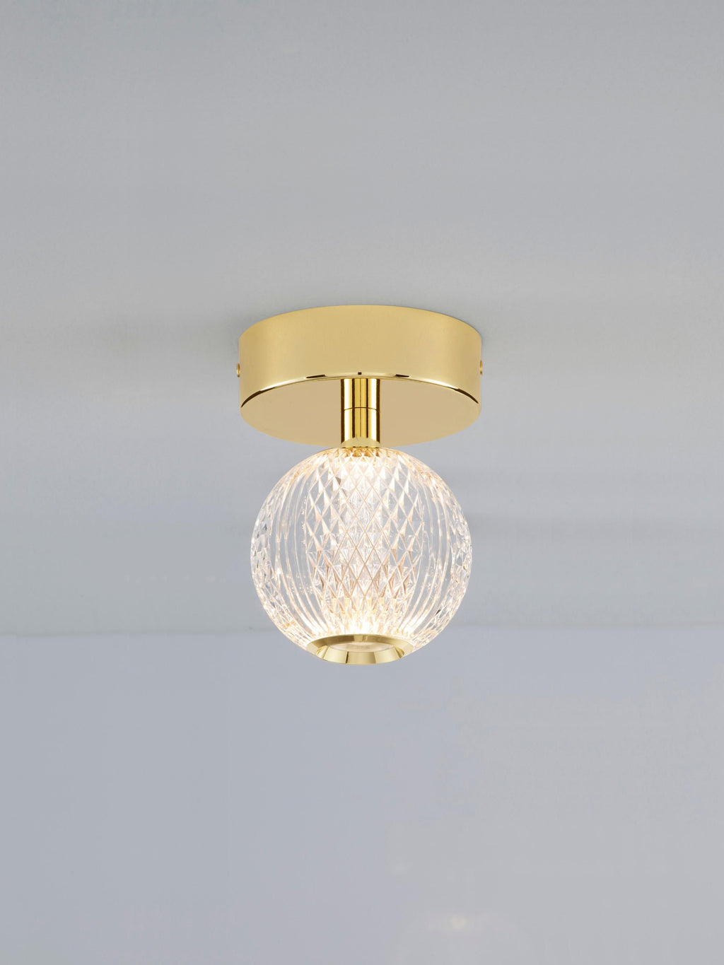 Plafonnier LED Haraldur - Transparent, doré