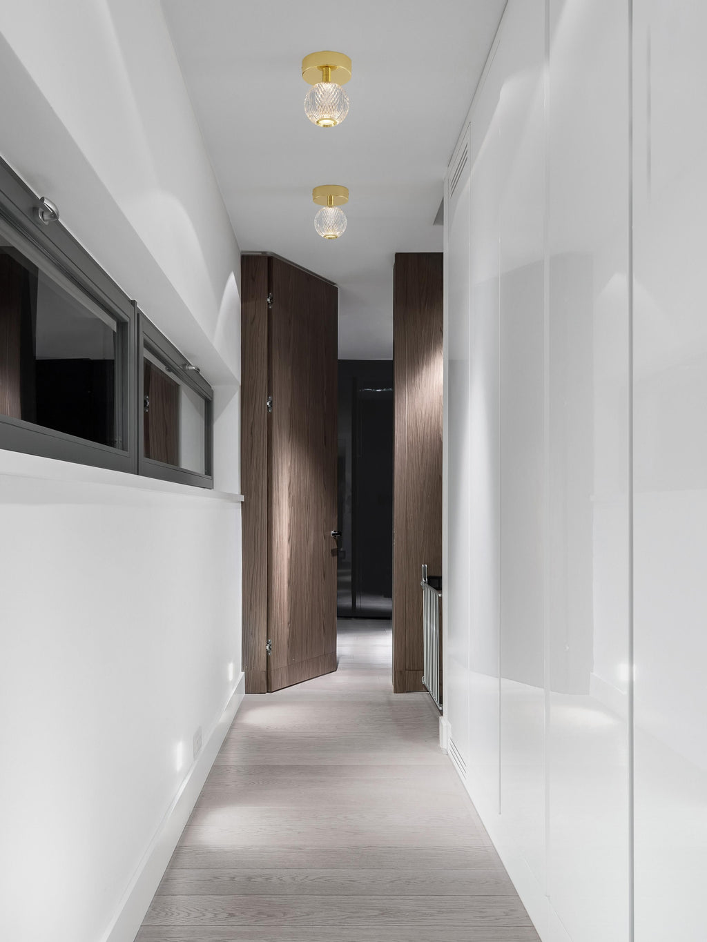 Plafonnier LED Haraldur - Transparent, doré