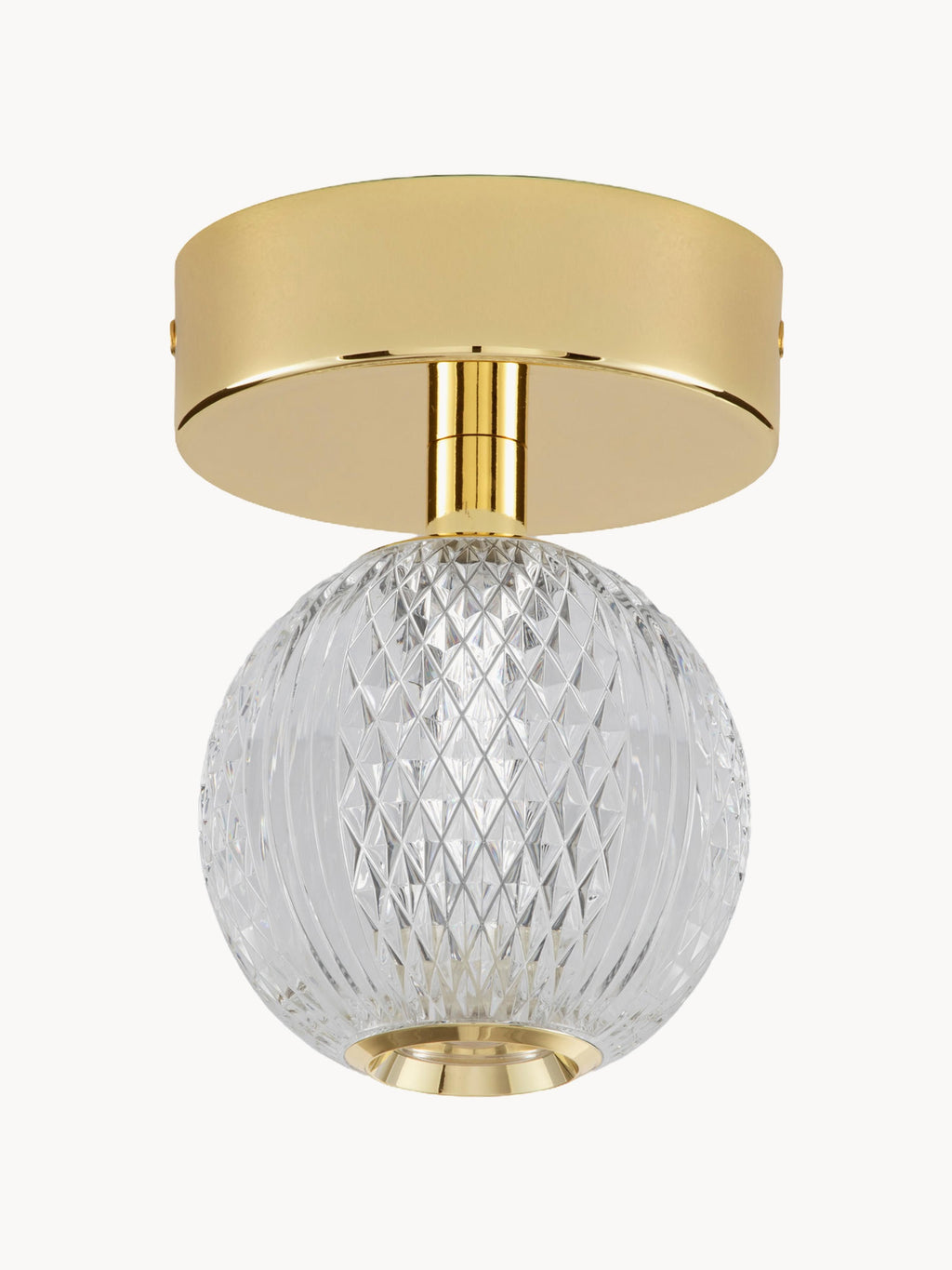 Plafonnier LED Haraldur - Transparent, doré
