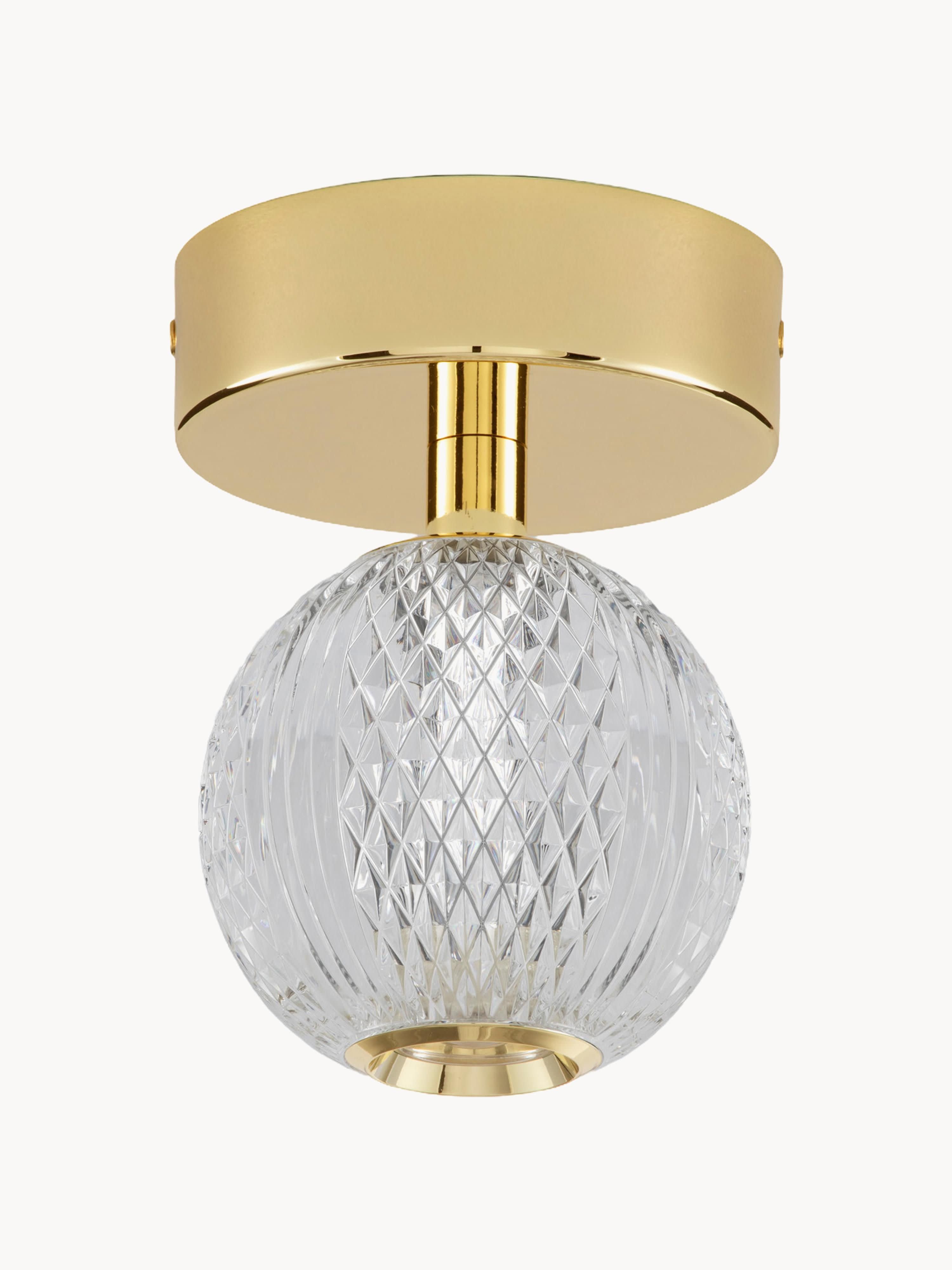Plafonnier LED Haraldur - Transparent, doré