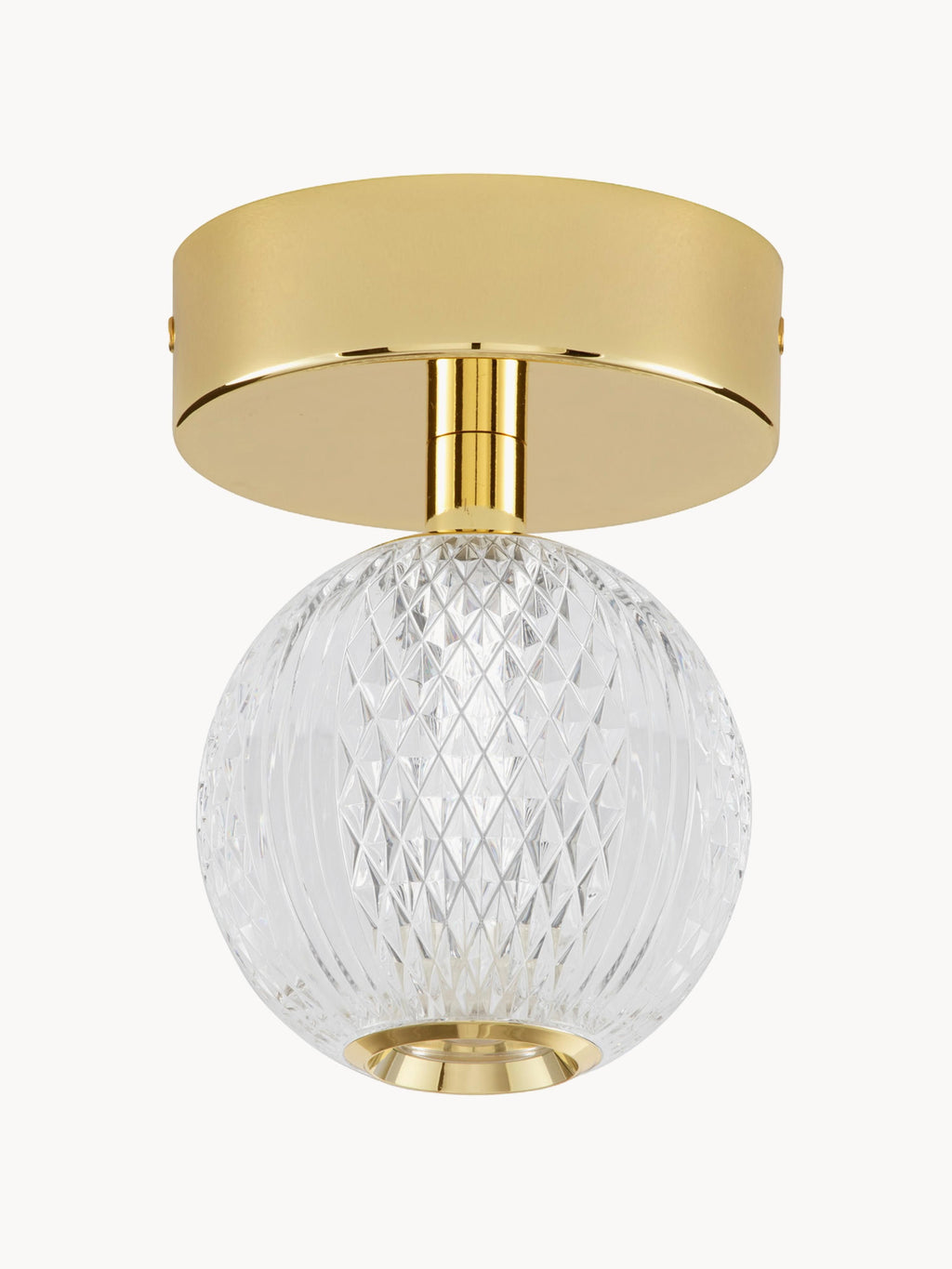 Plafonnier LED Haraldur - Transparent, doré