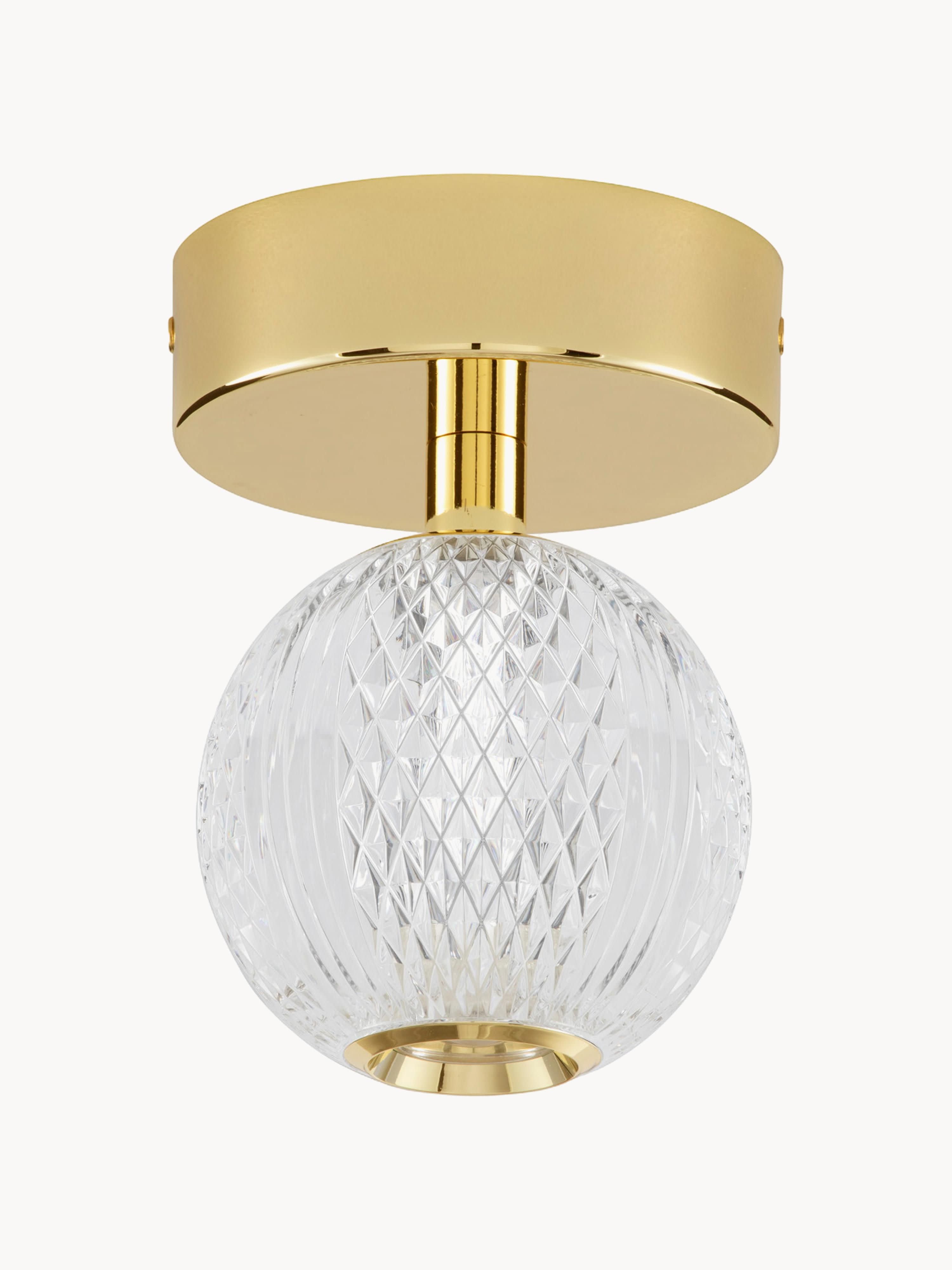 Plafonnier LED Haraldur - Transparent, doré