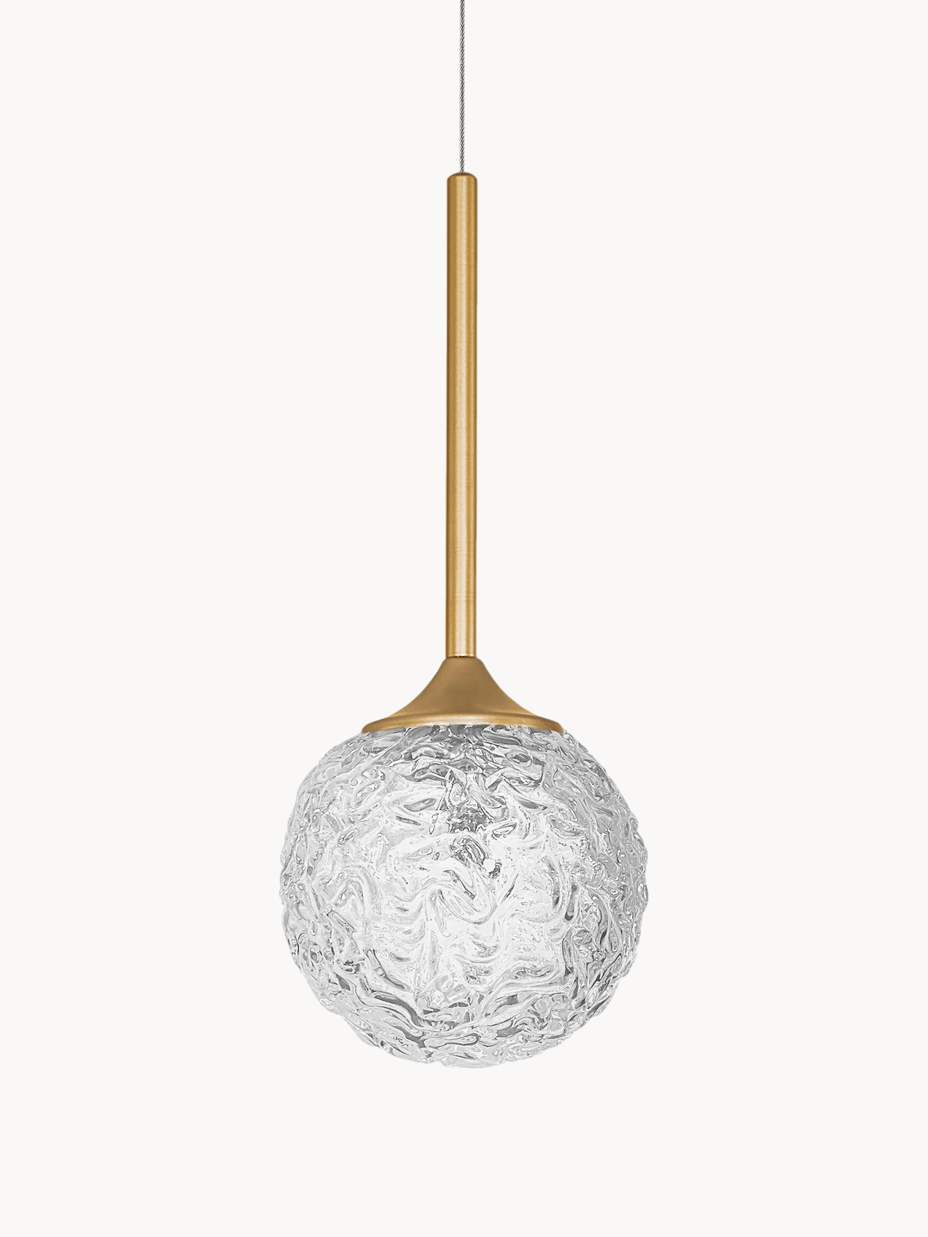 Suspension Hordur, intensité ajustable - Transparent, doré