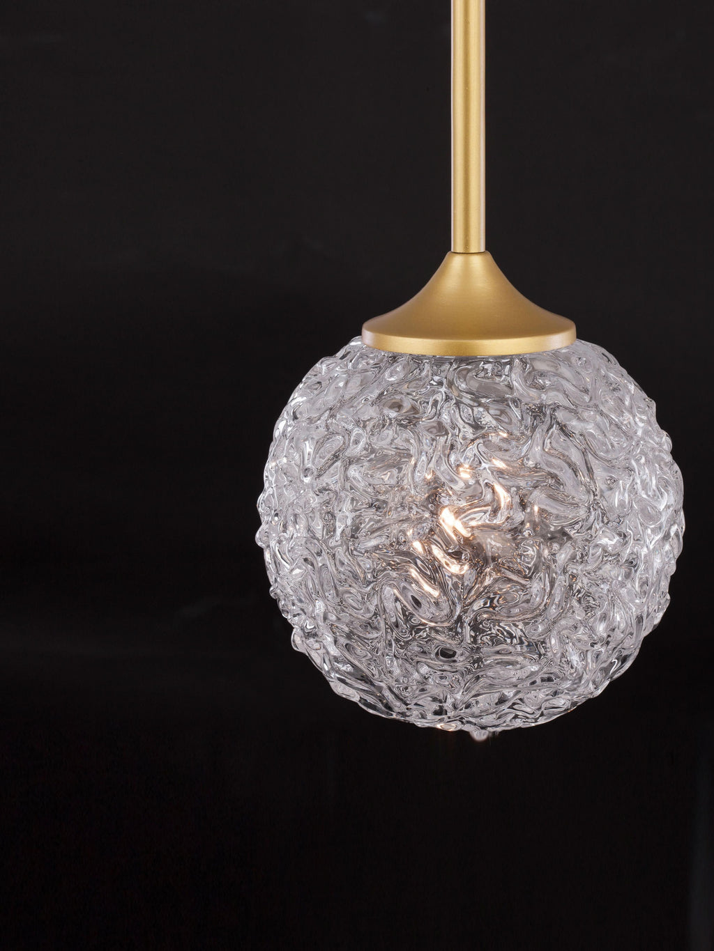 Suspension Hordur, intensité ajustable - Transparent, doré
