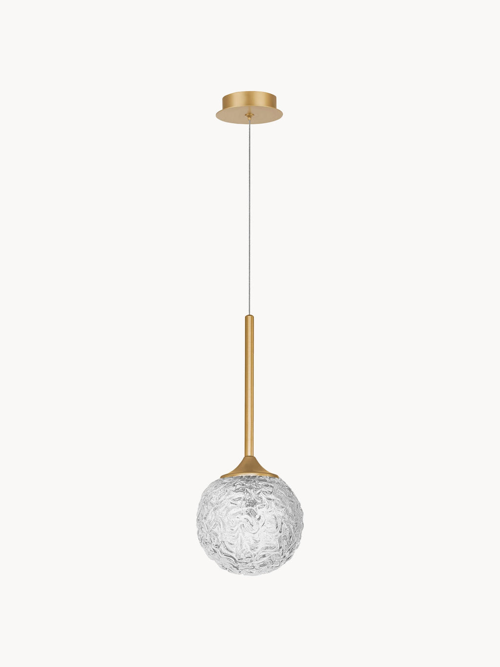 Suspension Hordur, intensité ajustable - Transparent, doré