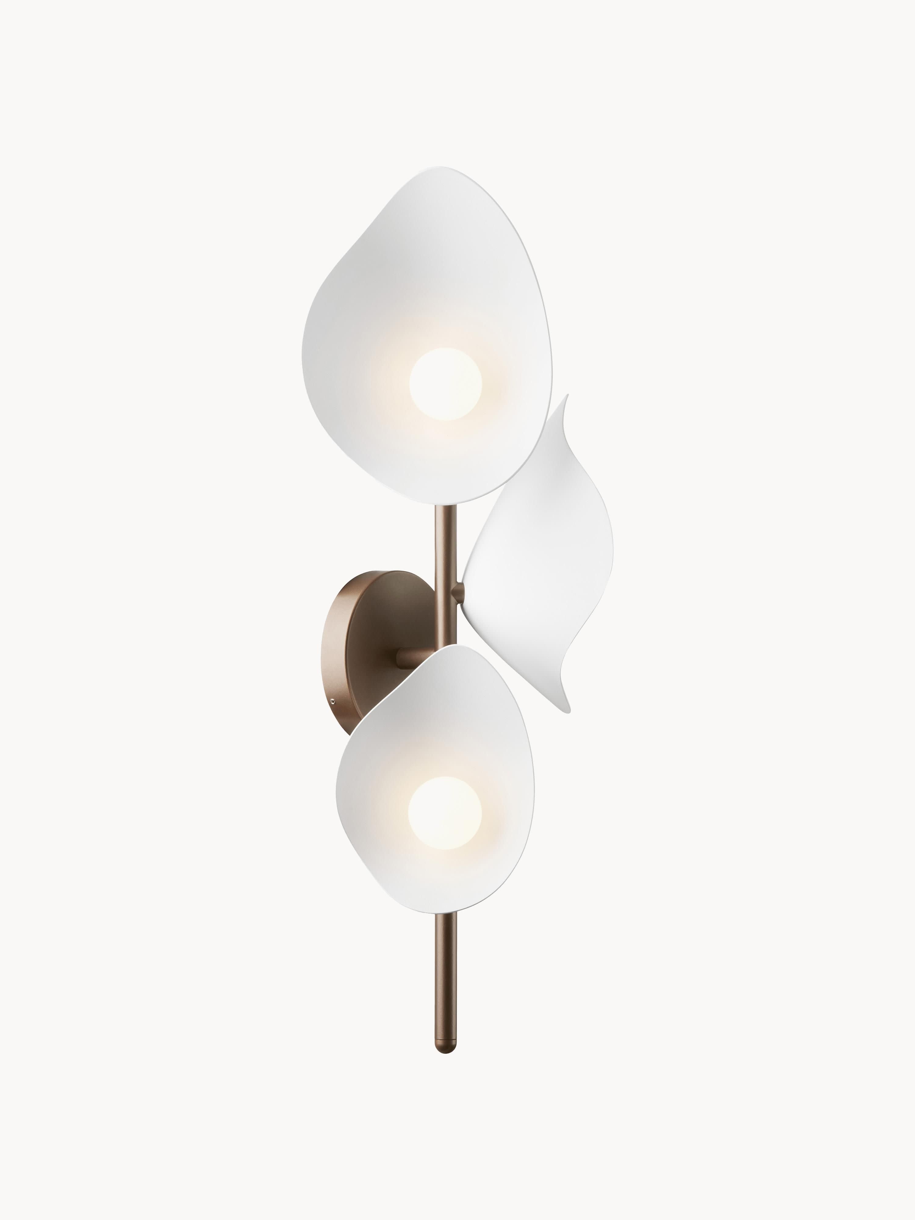 Applique murale LED Warwick, intensité variable - Blanc, brun foncé