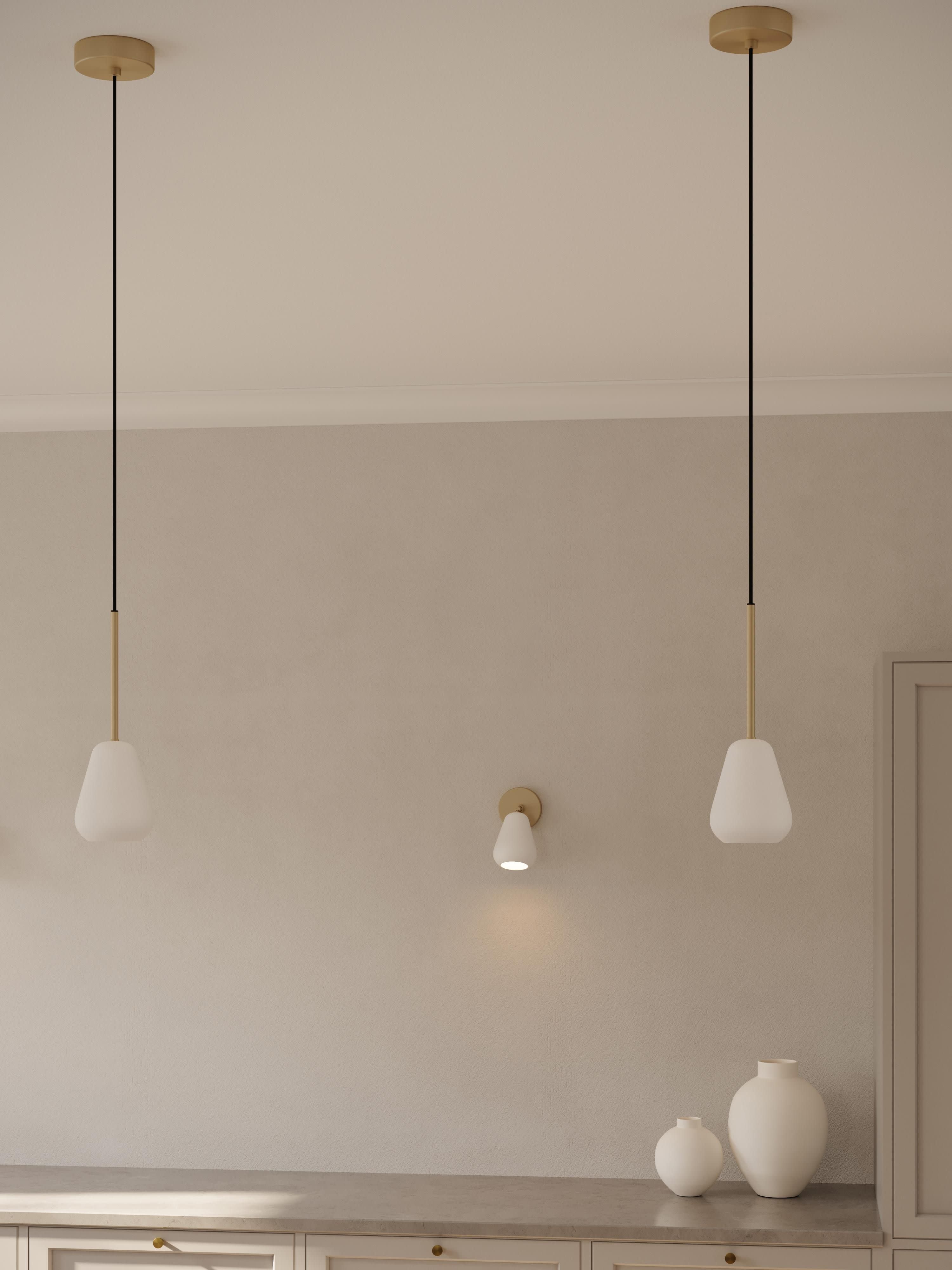 Petite suspension Kennet - Blanc, doré