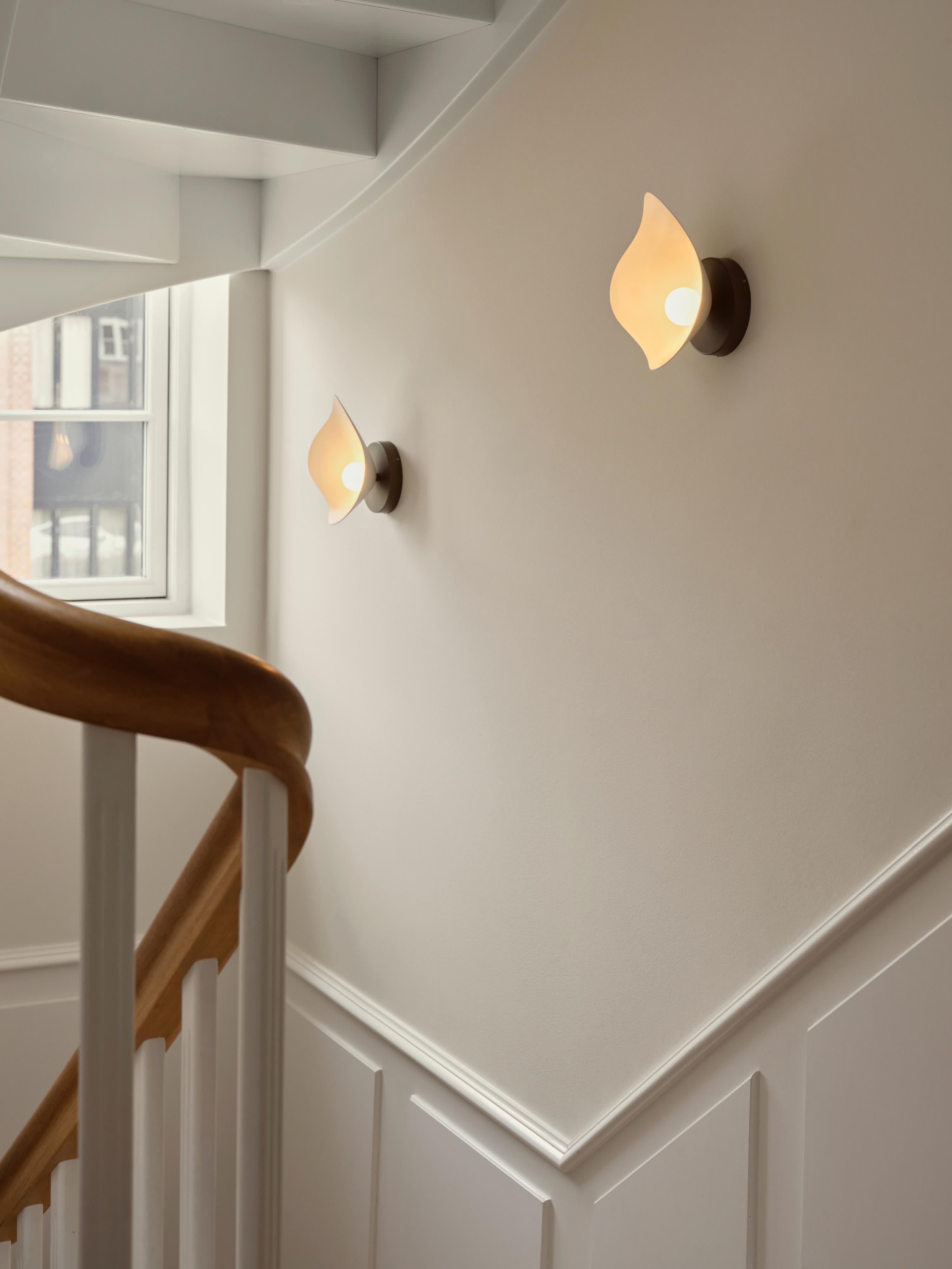 Applique murale LED Warwick, intensité ajustable - Blanc, brun foncé