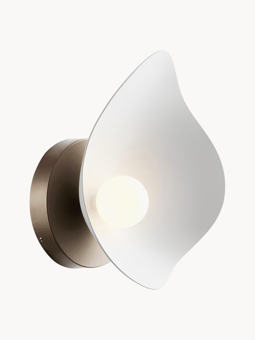 Applique murale LED Warwick, intensité ajustable - Blanc, brun foncé