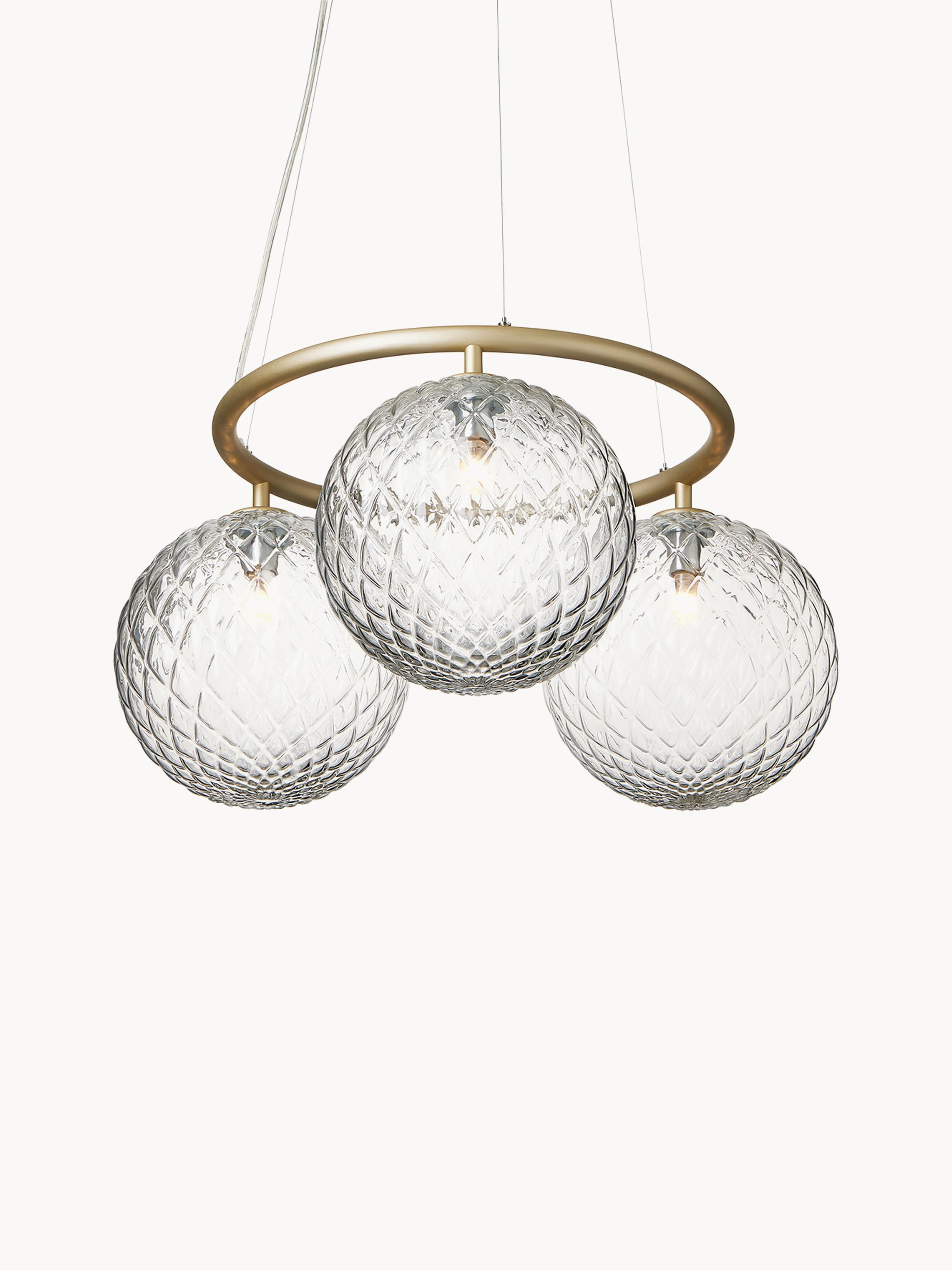 Suspension Henning - Doré, transparent