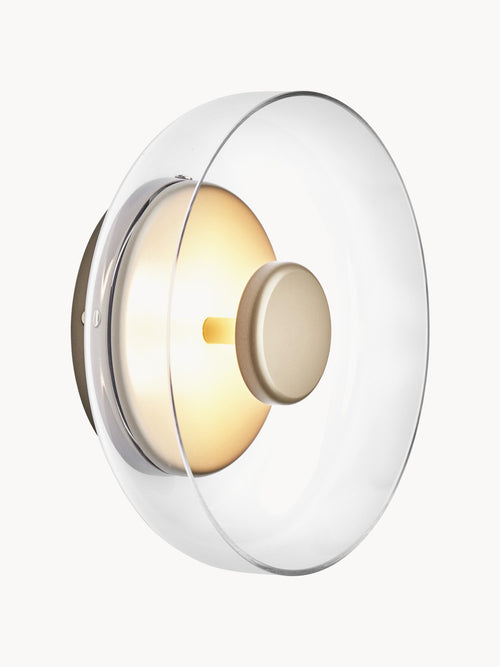 Applique murale LED soufflée bouche Boe, intensité variable - Doré, transparent