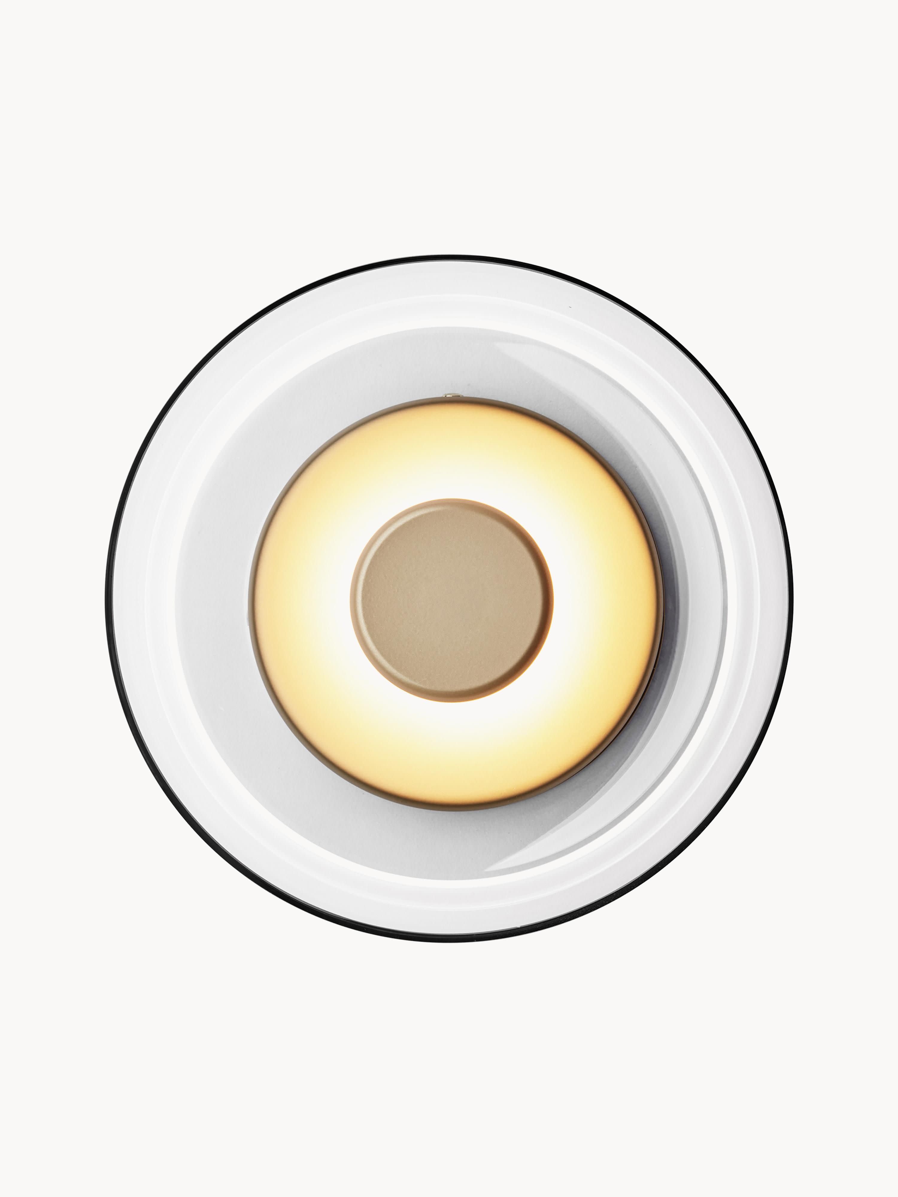 Applique murale LED soufflée bouche Boe, intensité variable - Doré, transparent