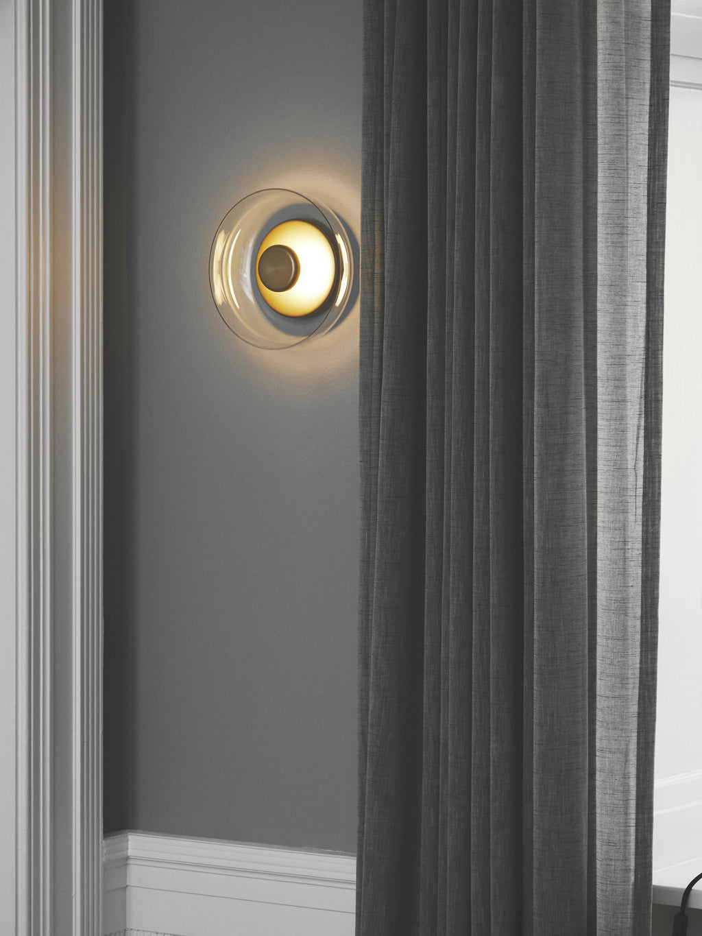 Applique murale LED soufflée bouche Boe, intensité variable - Doré, transparent