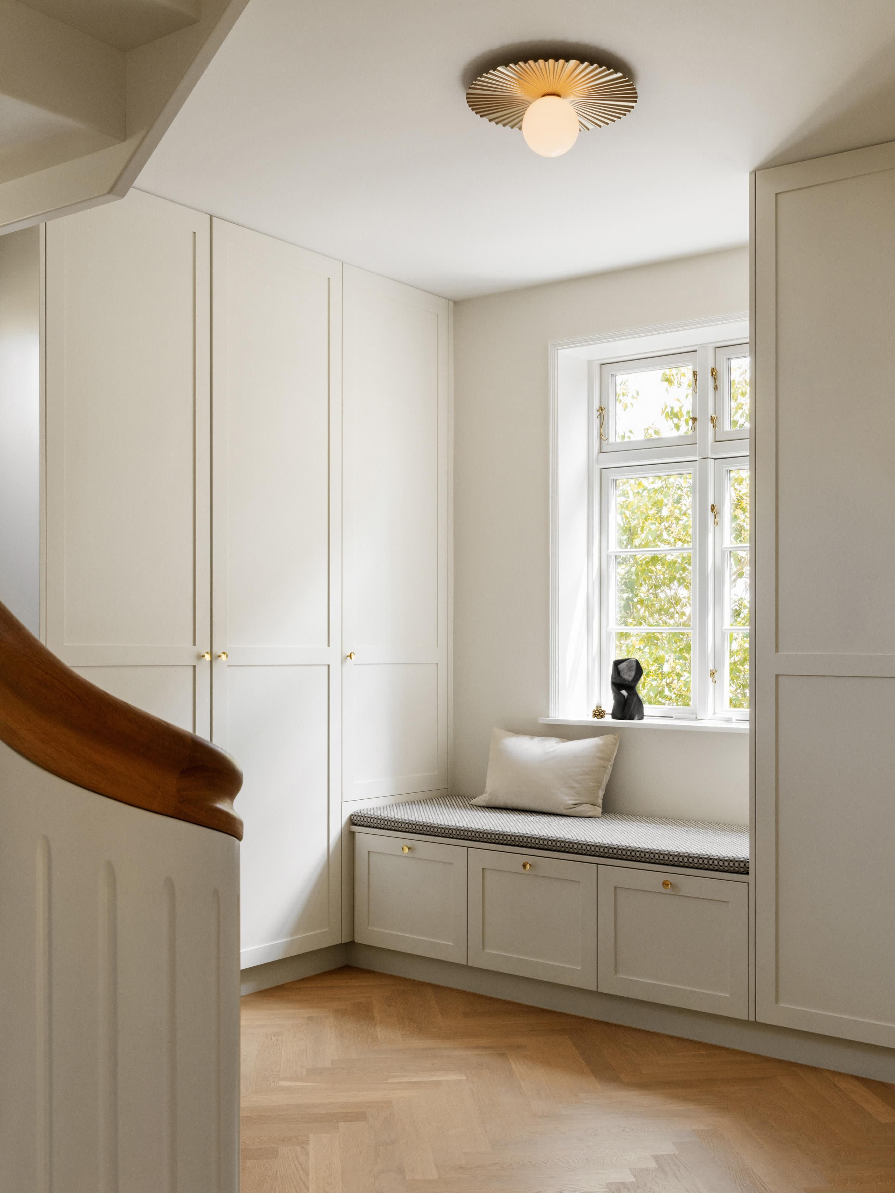 Plafonnier Booth - Doré, blanc