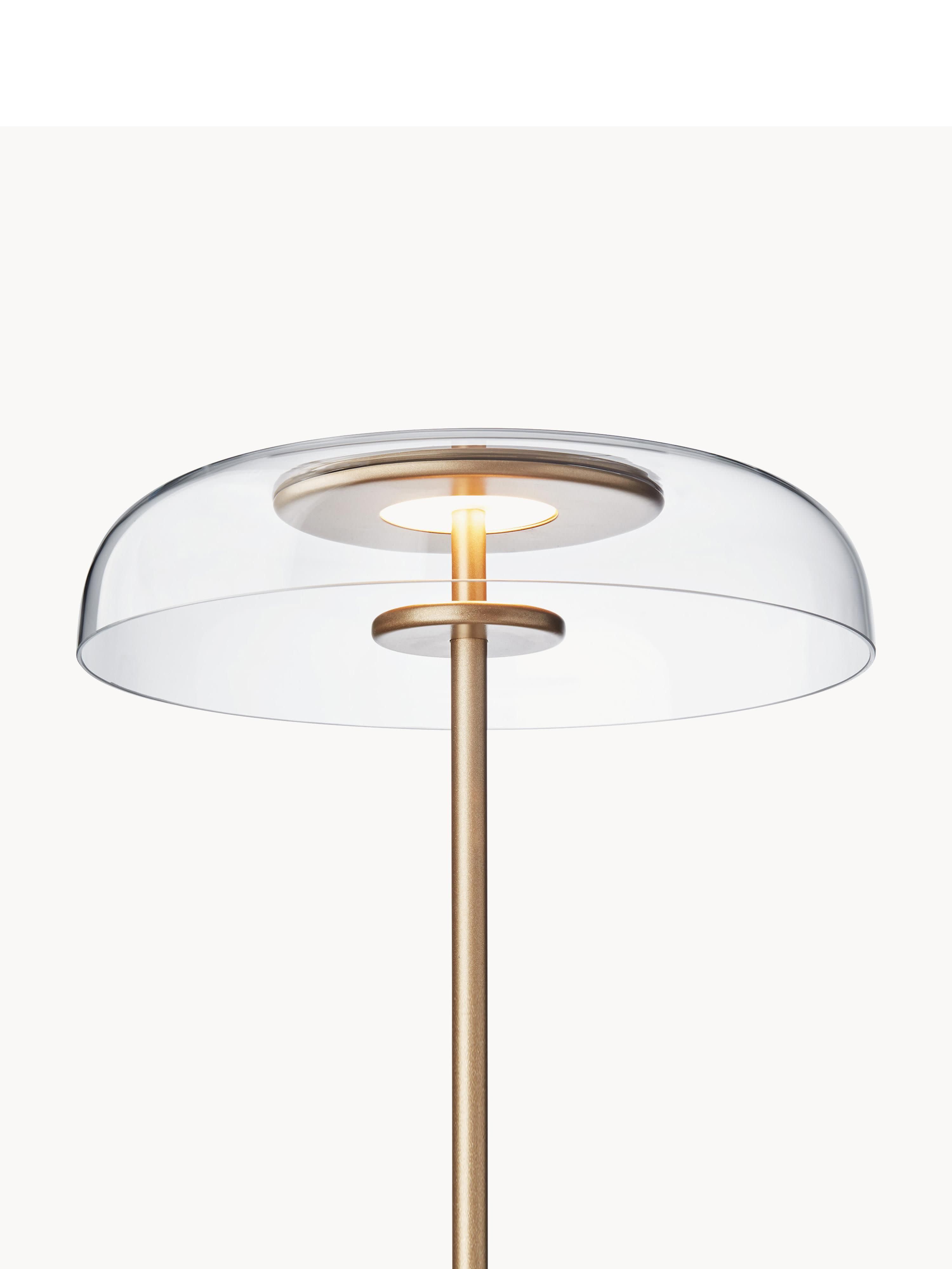 Petit lampadaire soufflé bouche Boe, intensité variable - Doré, transparent
