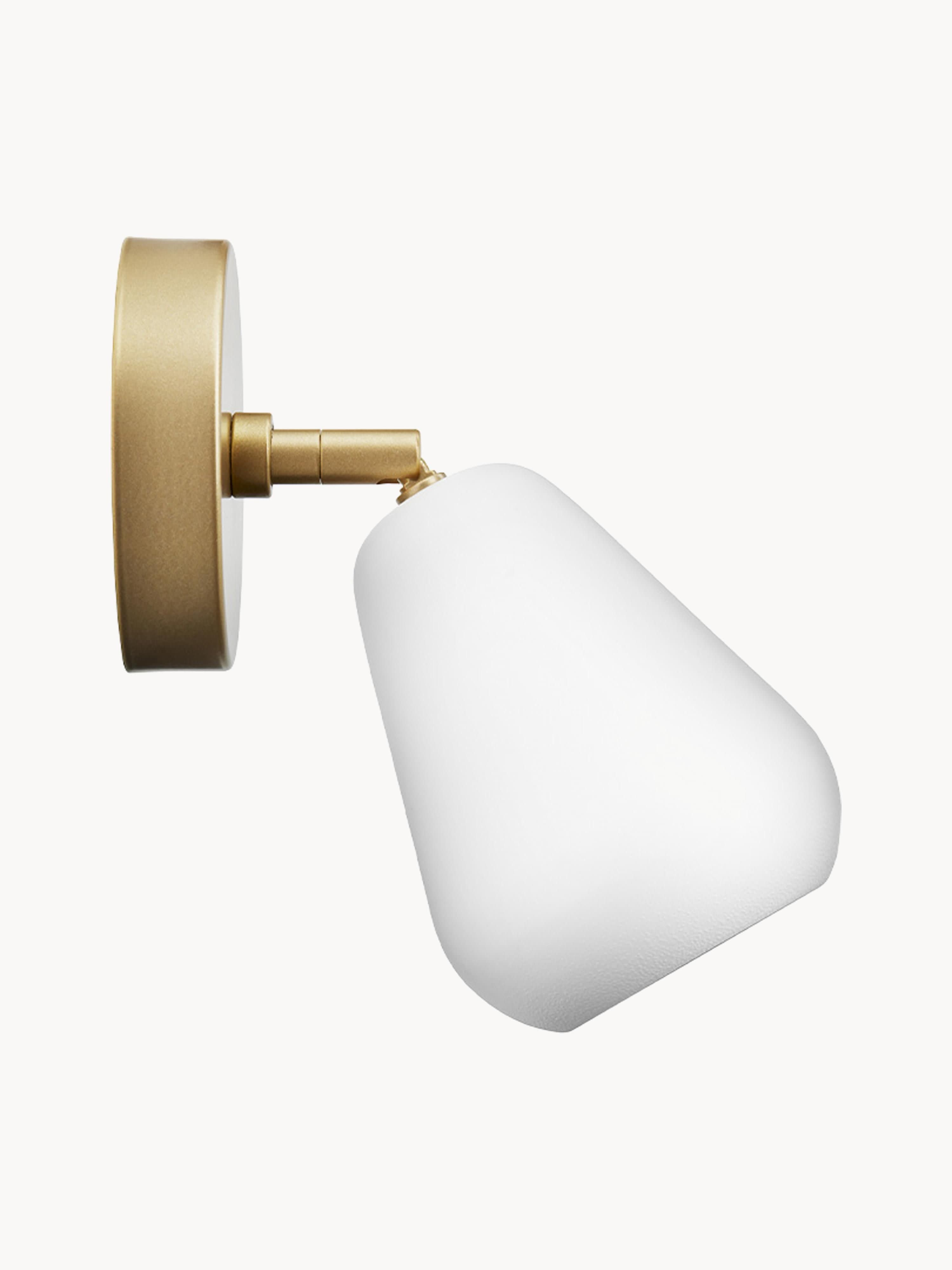 Petite applique murale Kennet - Blanc, doré