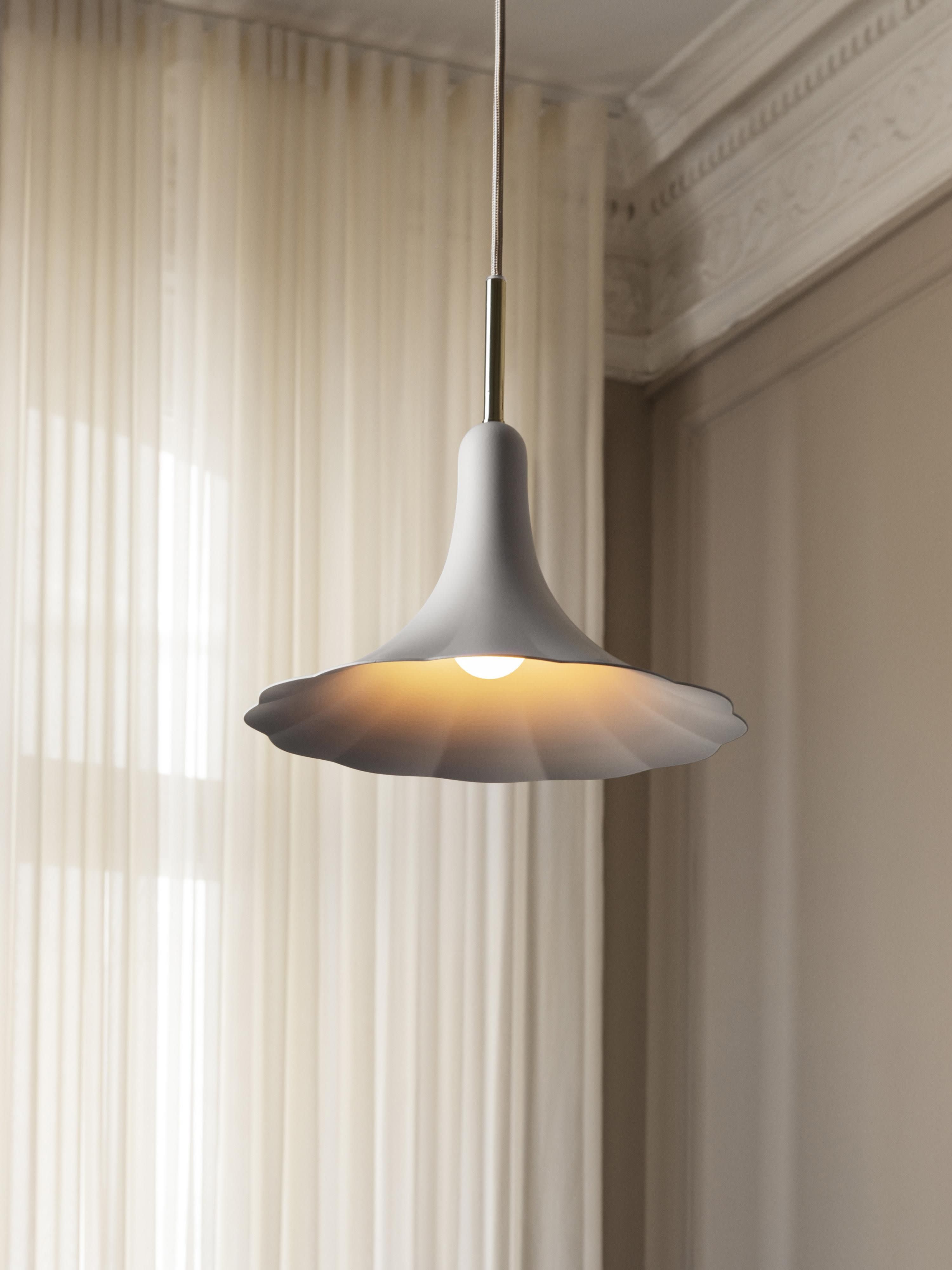 Petite suspension Anza - Blanc, doré