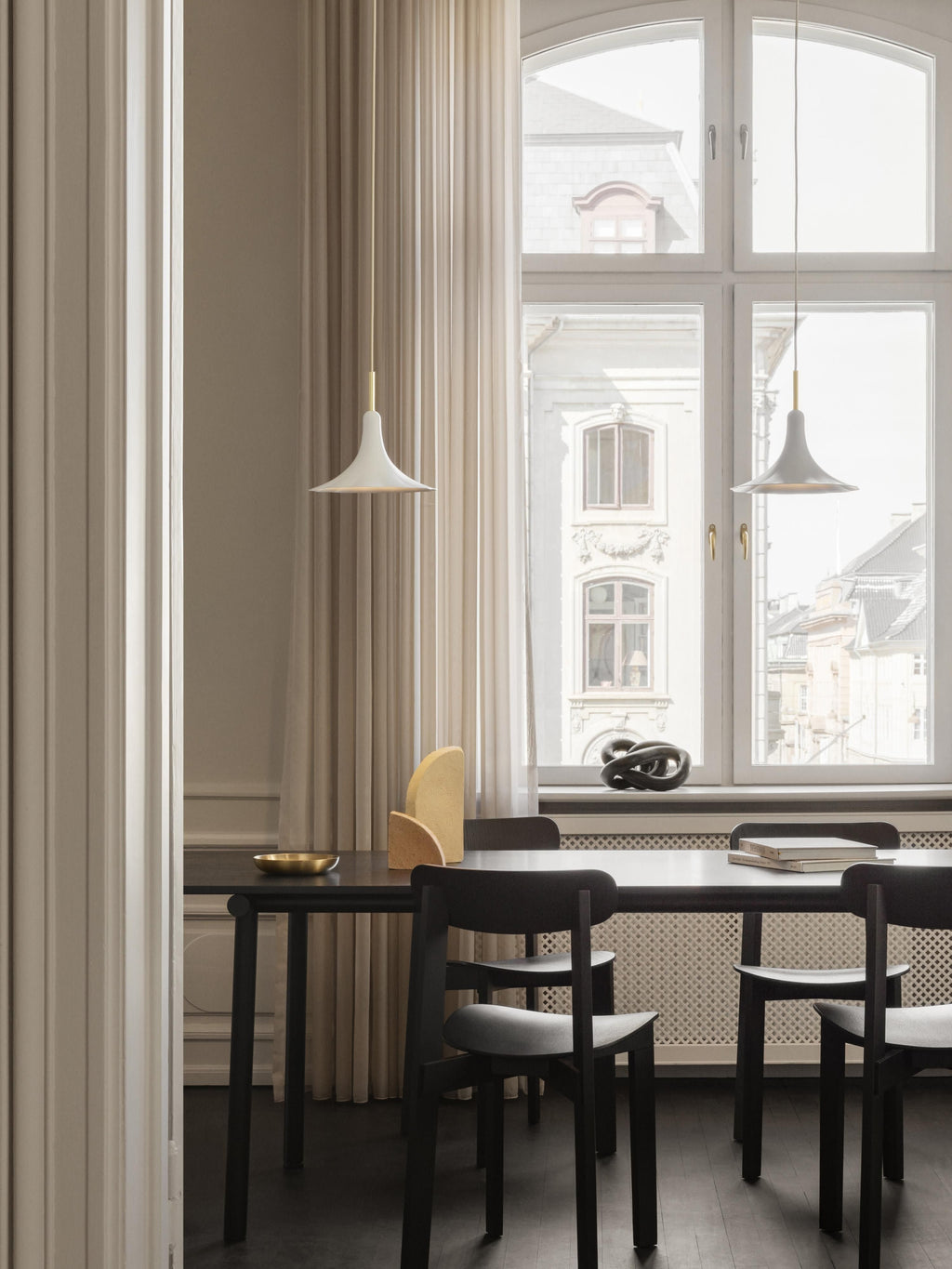 Petite suspension Anza - Blanc, doré