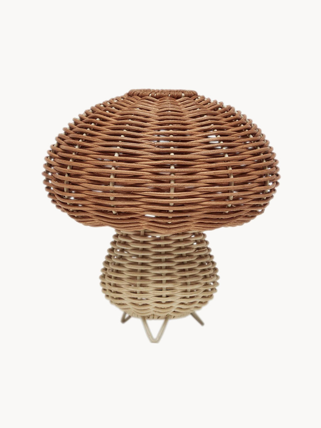 Lampe à poser artisanale en rotin Eyvindur - Beige clair, brun clair