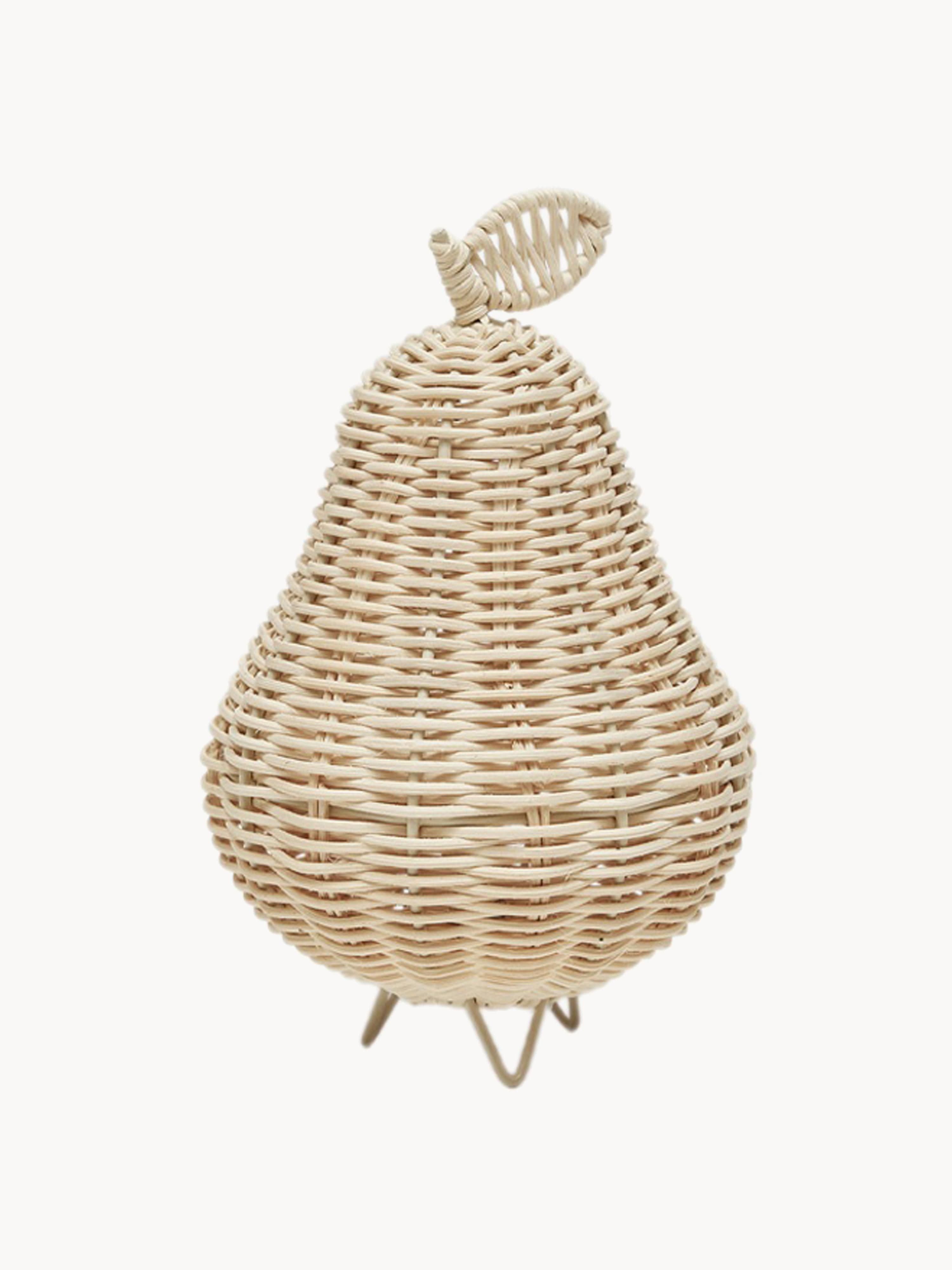 Lampe à poser artisanale en rotin Jure - Beige clair