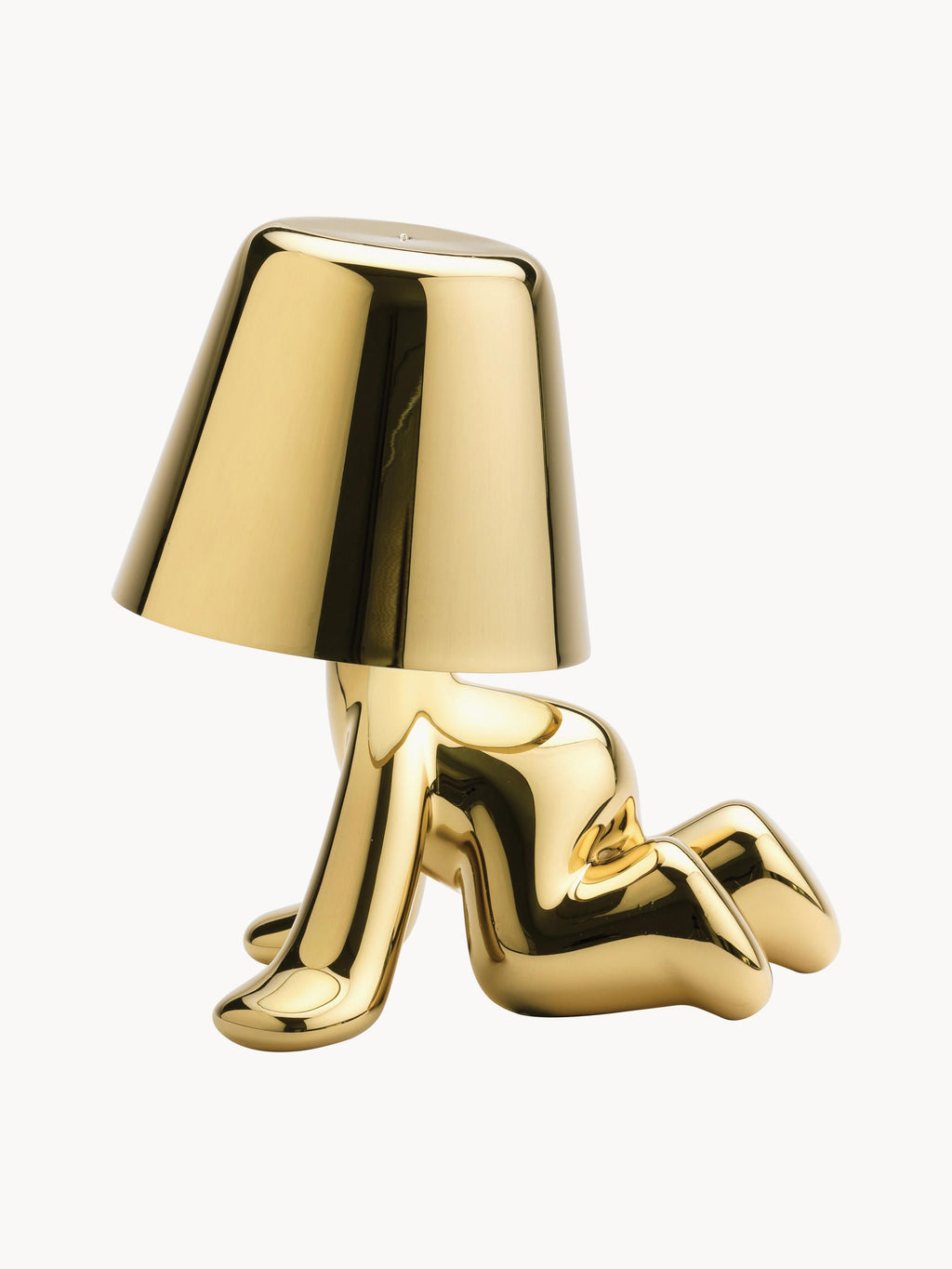 Petite lampe à poser LED mobile Vigbert, intensité ajustable - Doré