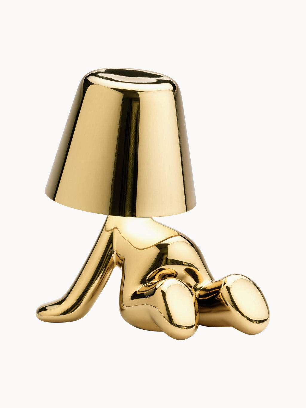 Petite lampe à poser LED mobile Vigbert, intensité ajustable - Doré