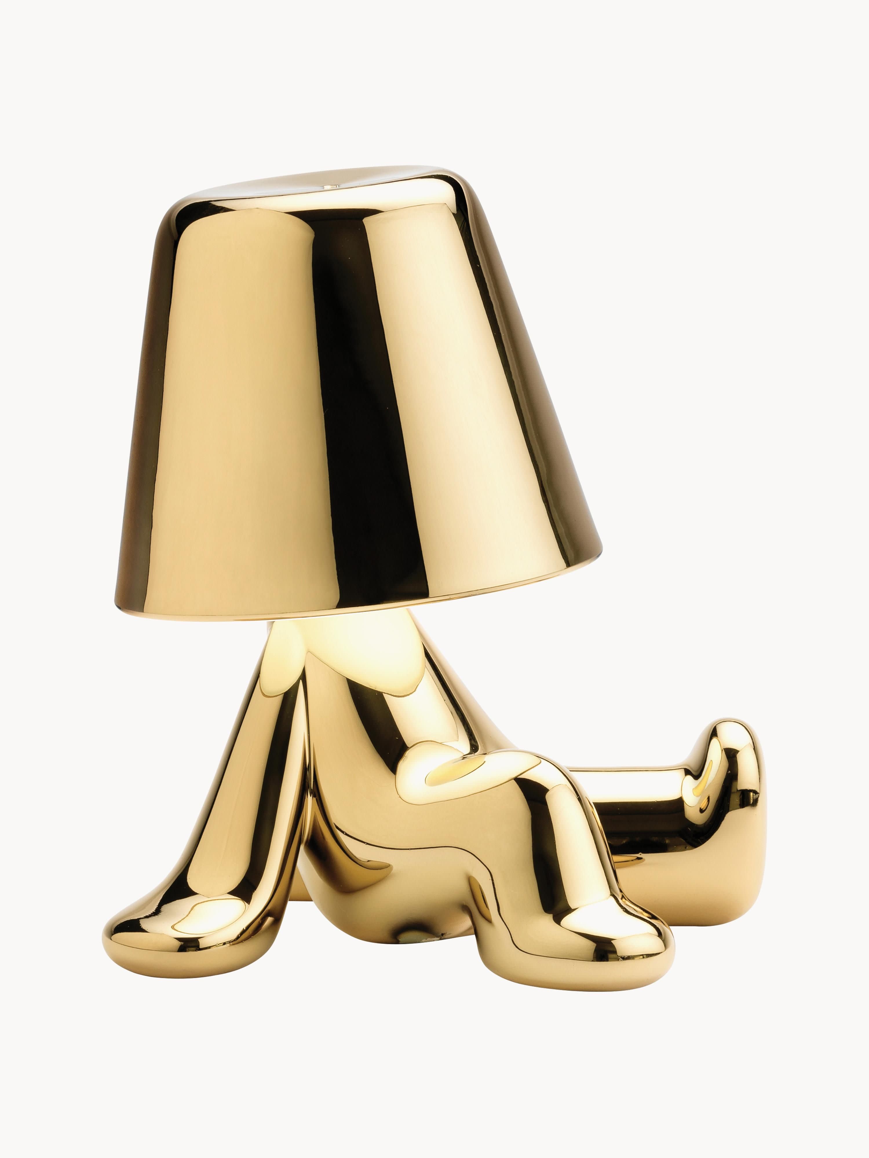 Petite lampe à poser LED mobile Stormur, intensité ajustable - Doré