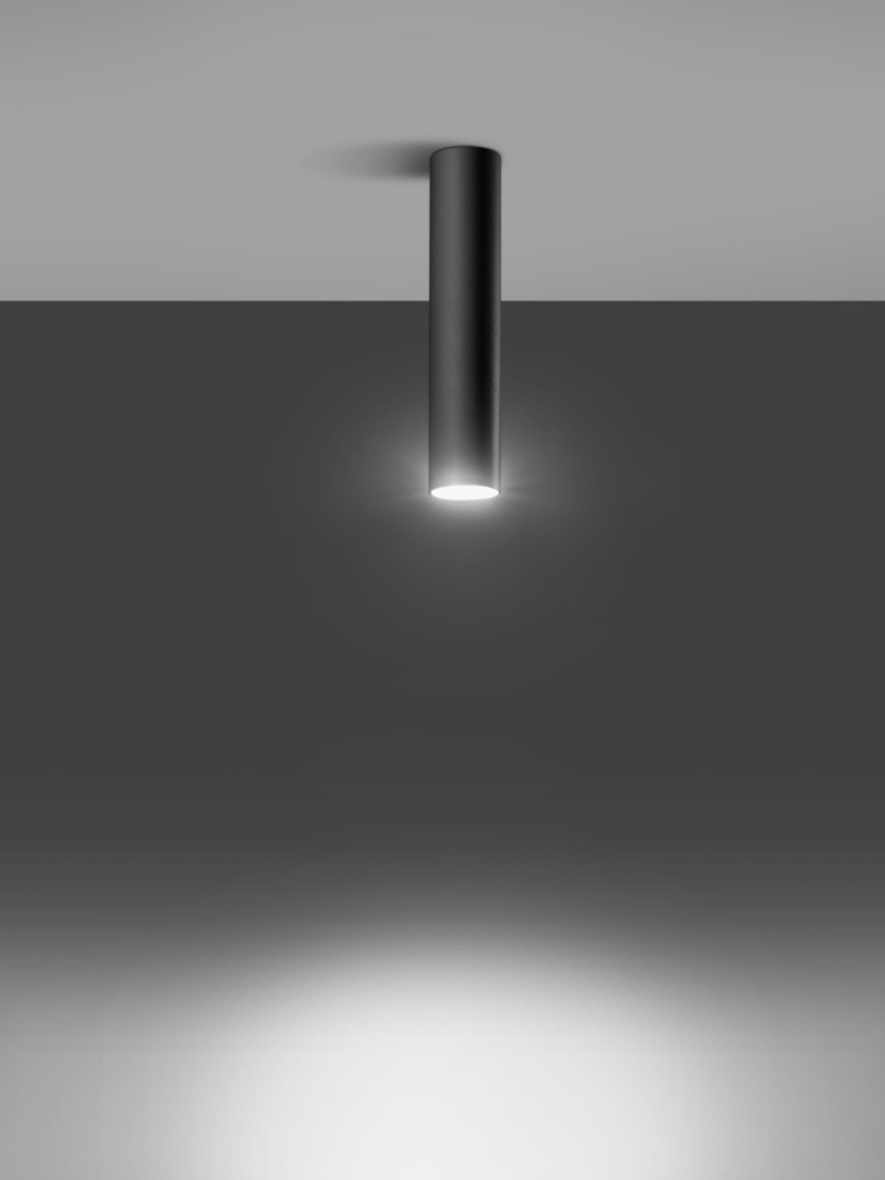 Petit plafonnier Otis, haut. 30 cm - Noir, mat