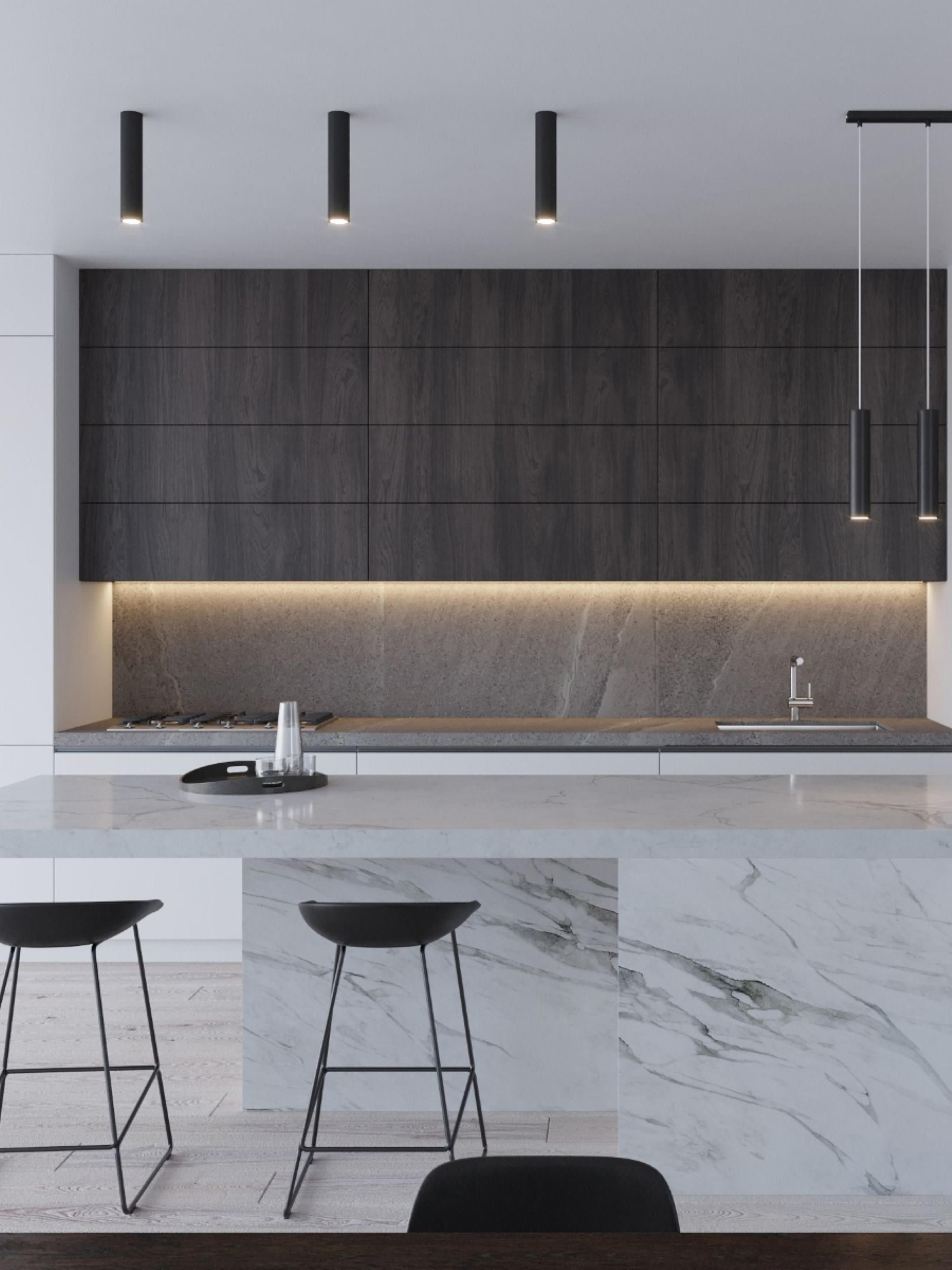 Petit plafonnier Otis, haut. 30 cm - Noir, mat