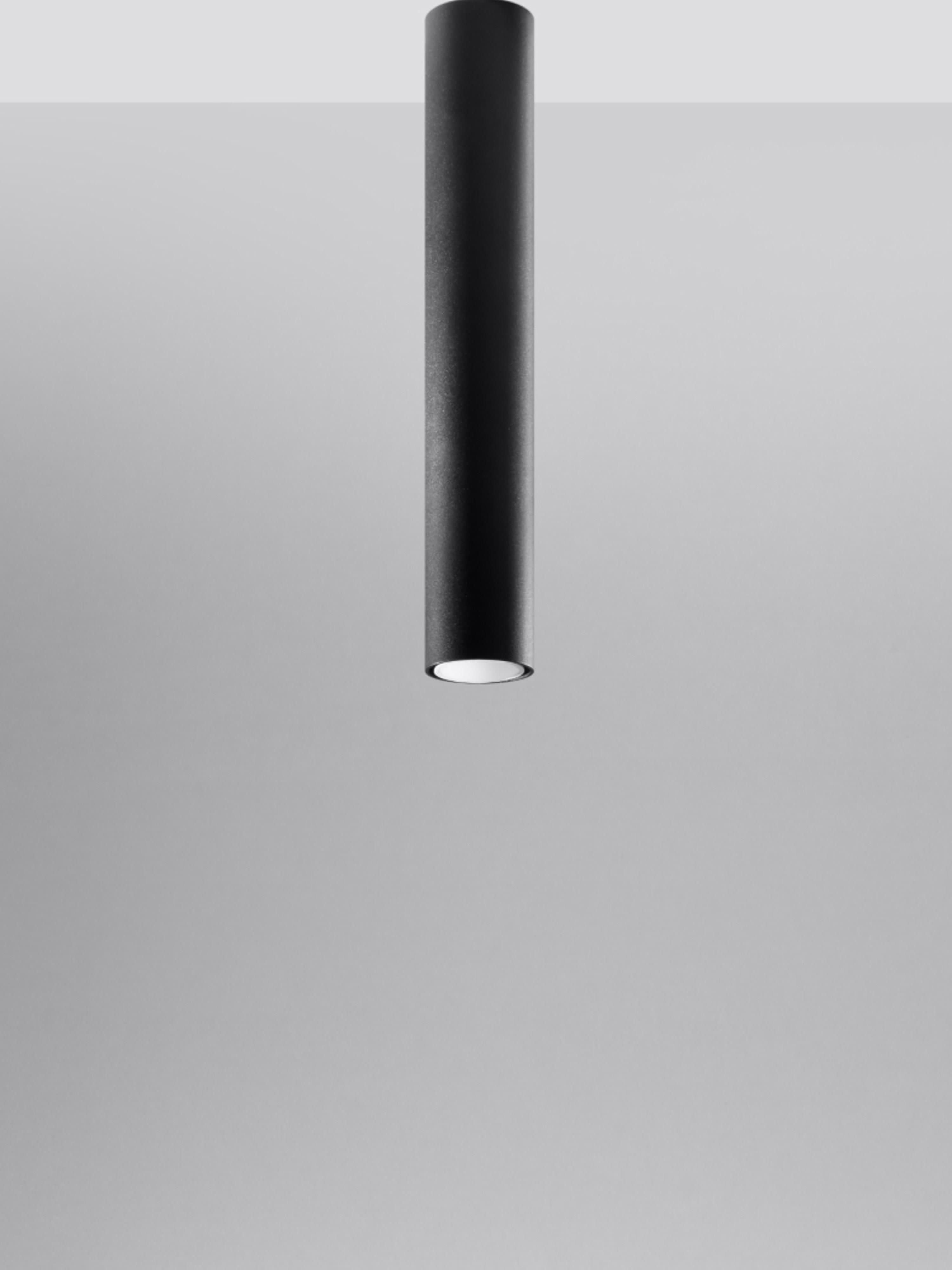 Plafonnier Otis, haut. 40 cm - Noir, mat