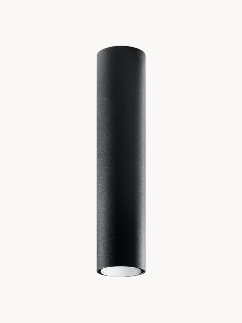 Plafonnier Otis, haut. 40 cm - Noir, mat