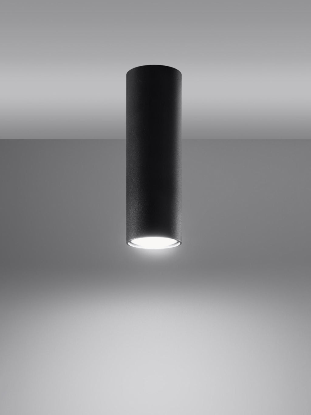 Petit plafonnier Otis, haut. 20 cm - Noir, mat