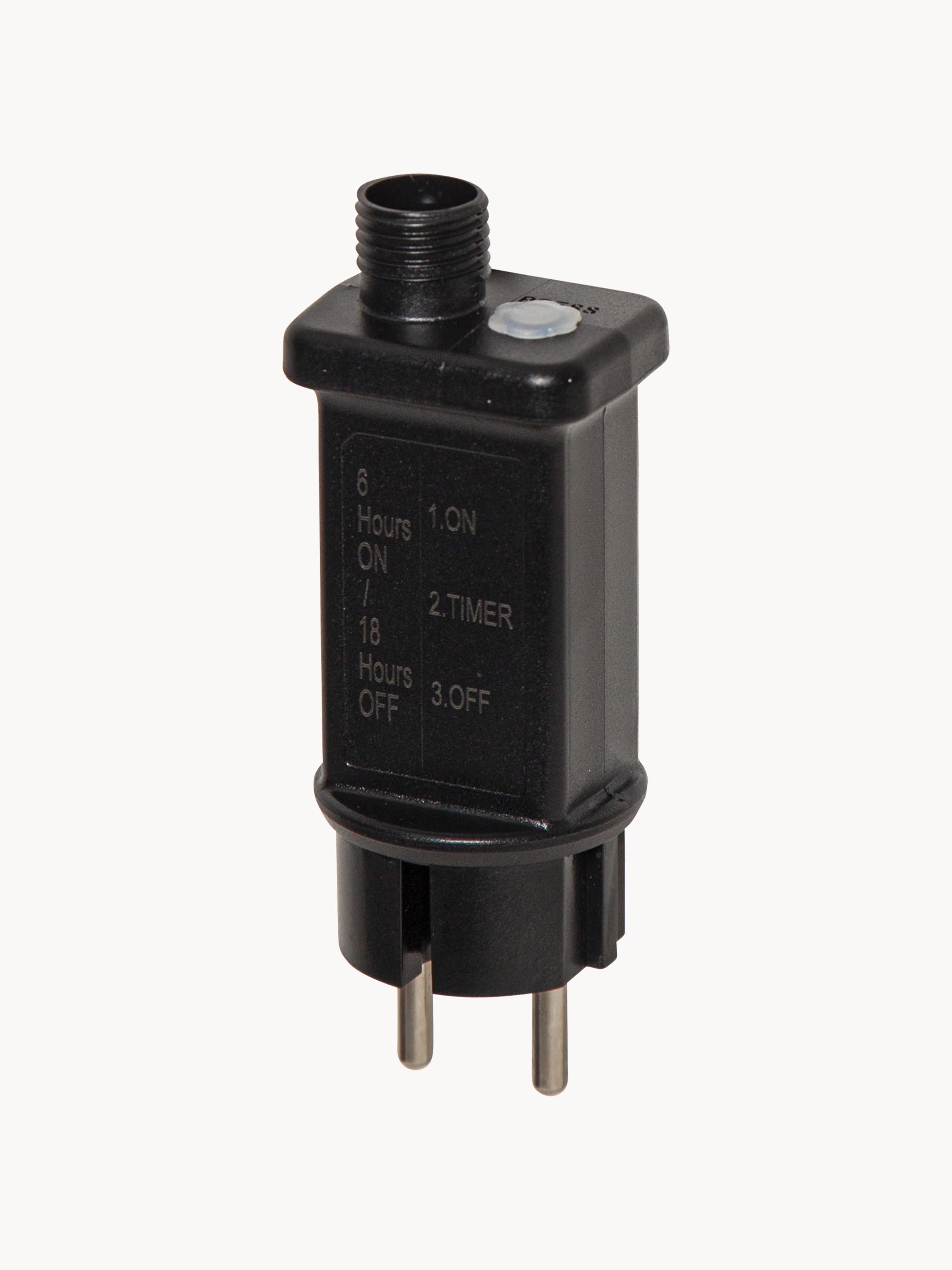 Guirlande lumineuse LED d'extérieur avec fonction de minuterie Lennard - Noir, transparent