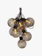 Guirlande lumineuse LED d'extérieur Njord - Noir, gris transparent