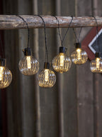 Guirlande lumineuse LED d'extérieur Njord - Noir, gris transparent