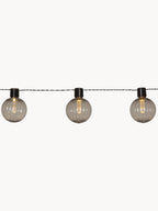 Guirlande lumineuse LED d'extérieur Njord - Noir, gris transparent