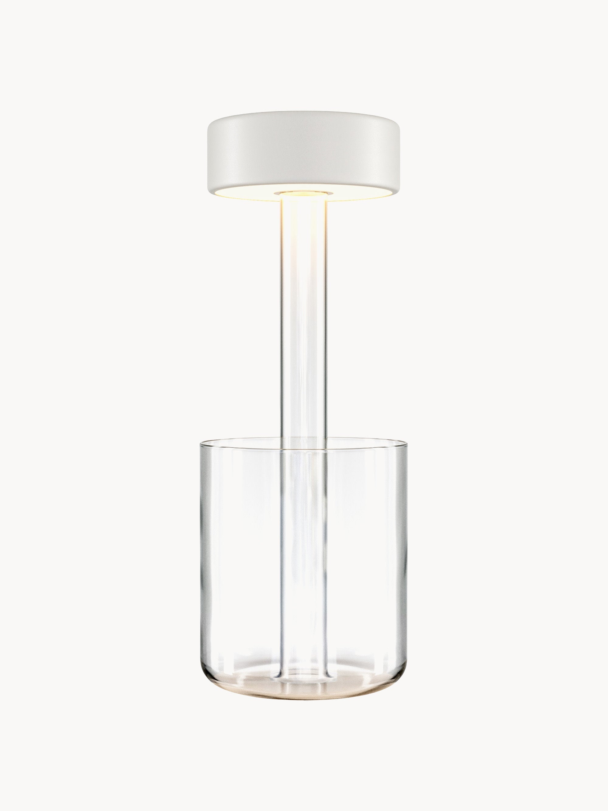 Petite lampe à poser LED à intensité variable Reed - Transparent