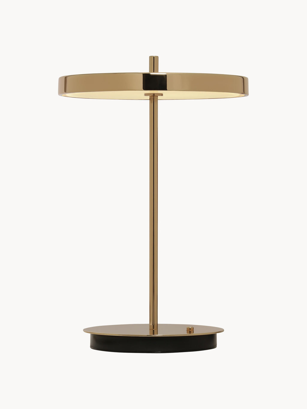 Petite lampe à poser LED mobile Kurt, intensité ajustable - Doré