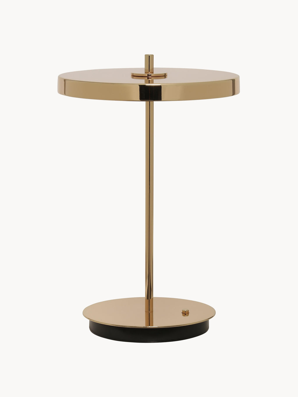 Petite lampe à poser LED mobile Kurt, intensité ajustable - Doré