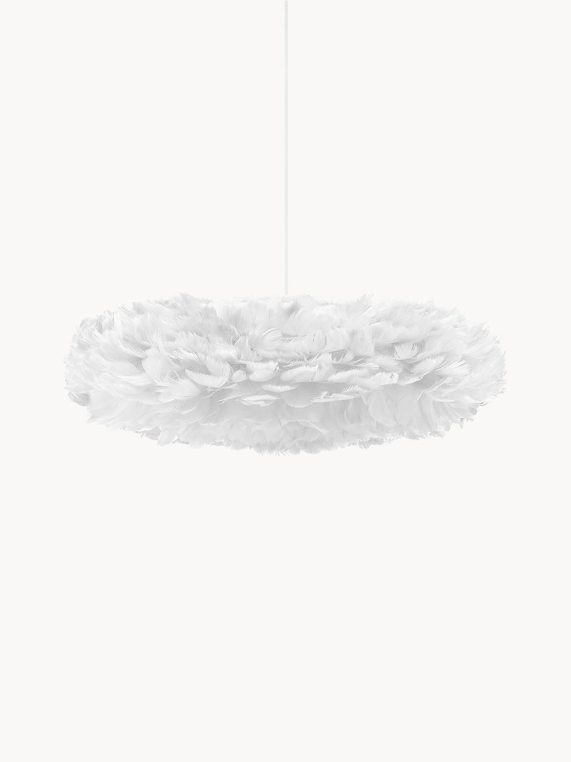 Grande suspension en plumes Jarrod - Blanc
