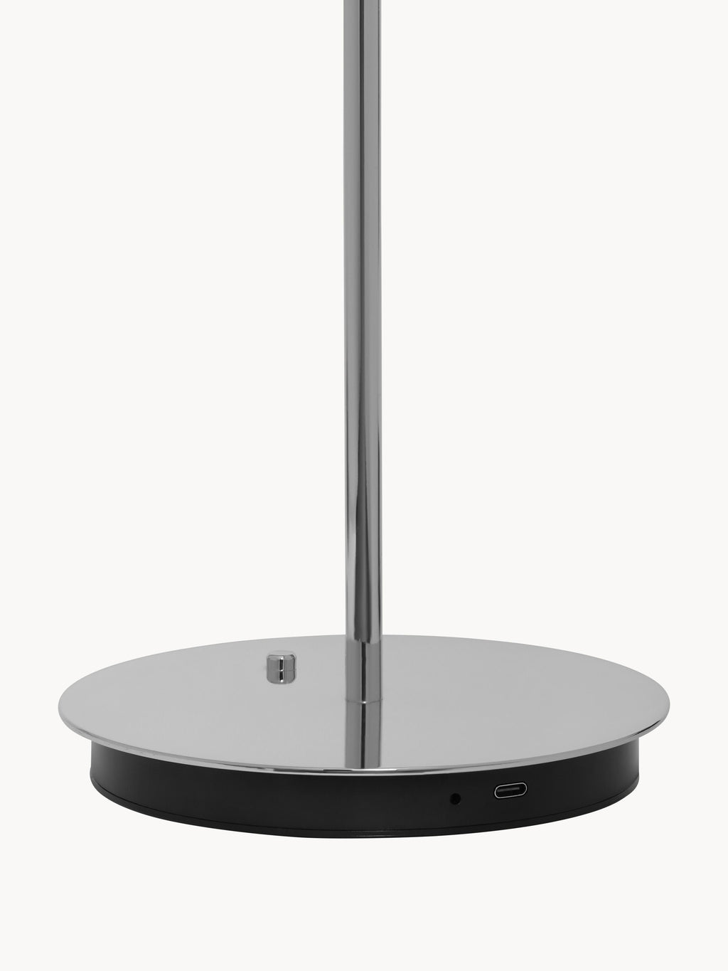 Petite lampe à poser LED mobile Kurt, intensité ajustable - Argenté