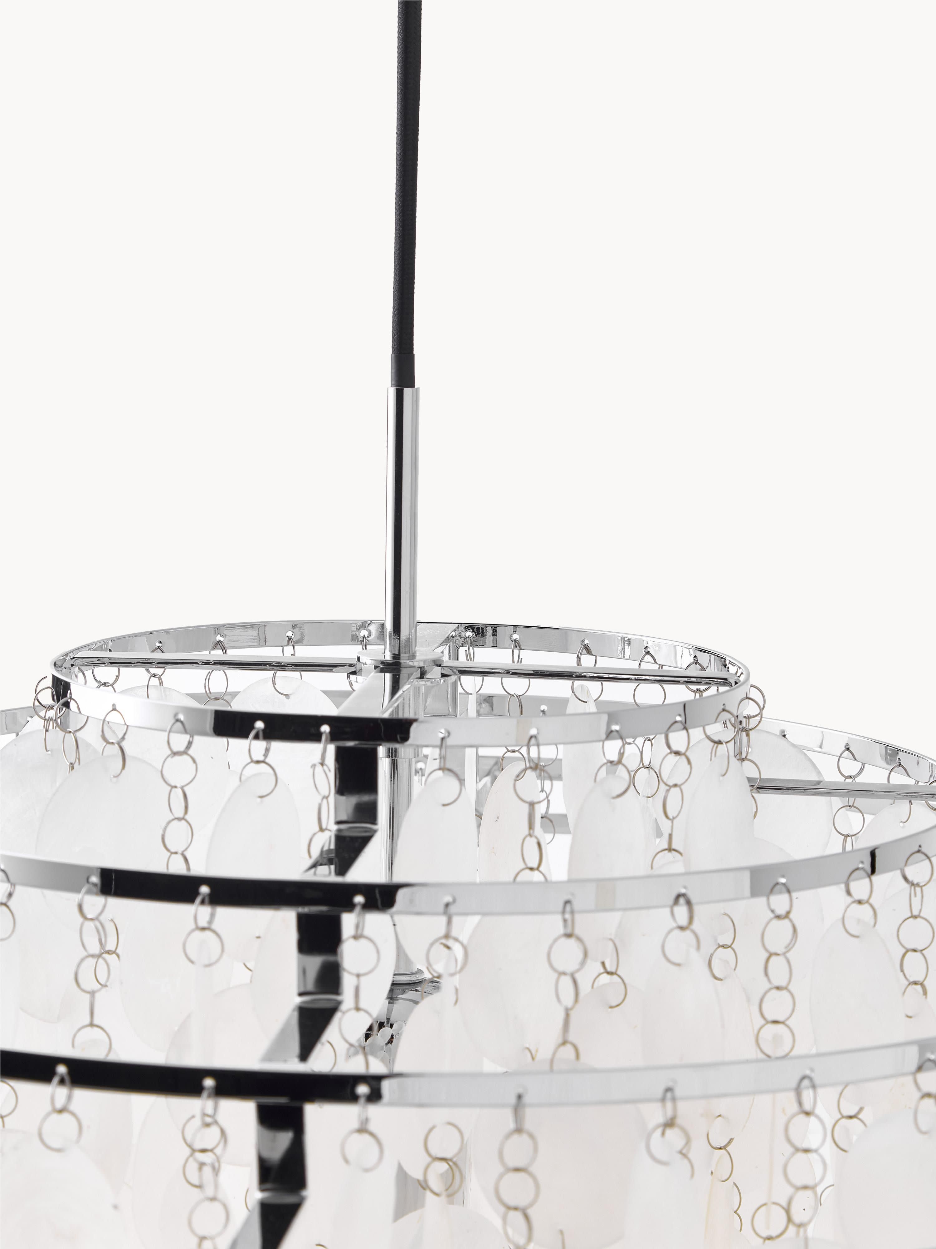 Suspension Fun 10DM, design Verner Panton - Argenté, blanc cassé