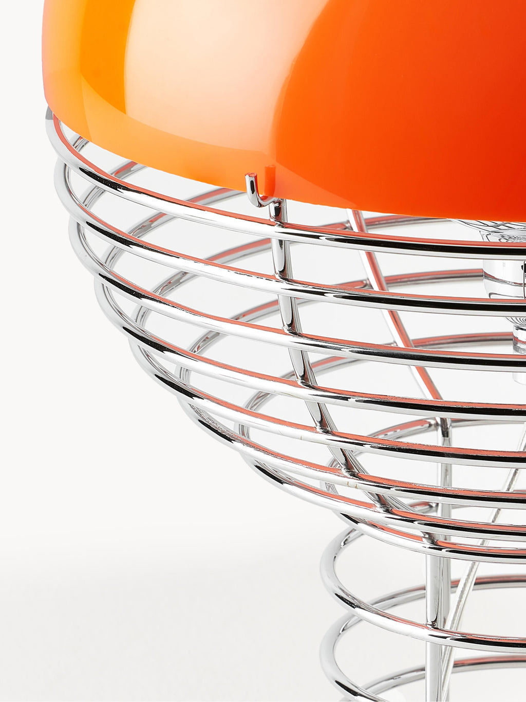 Lampe à poser Volmer, design Verner Panton - Argenté, orange