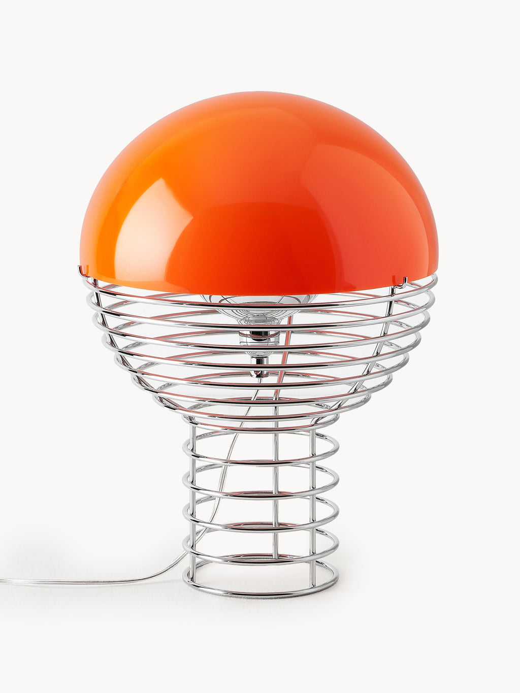 Lampe à poser Volmer, design Verner Panton - Argenté, orange