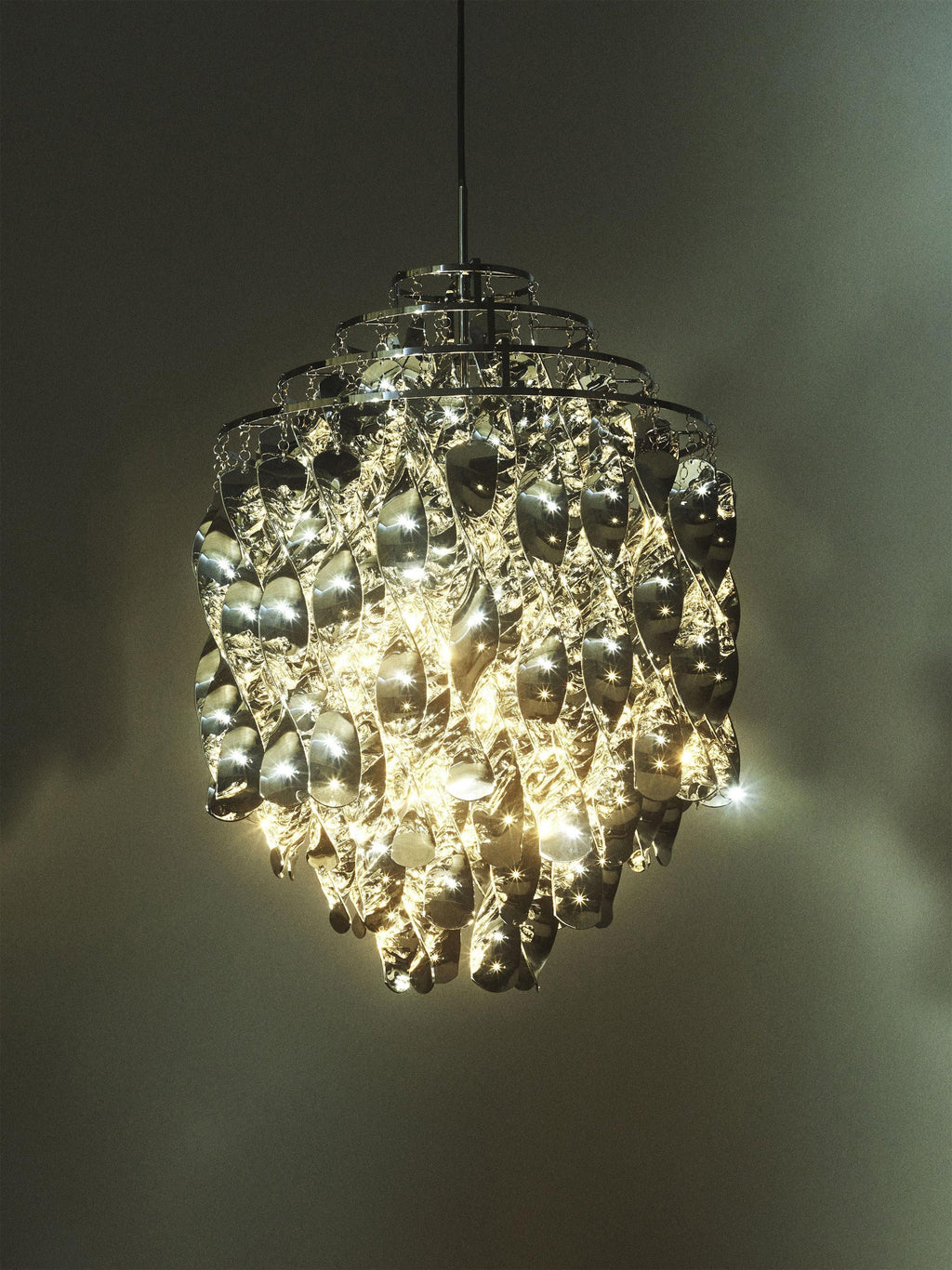 Suspension Grange, design Verner Panton - Argenté