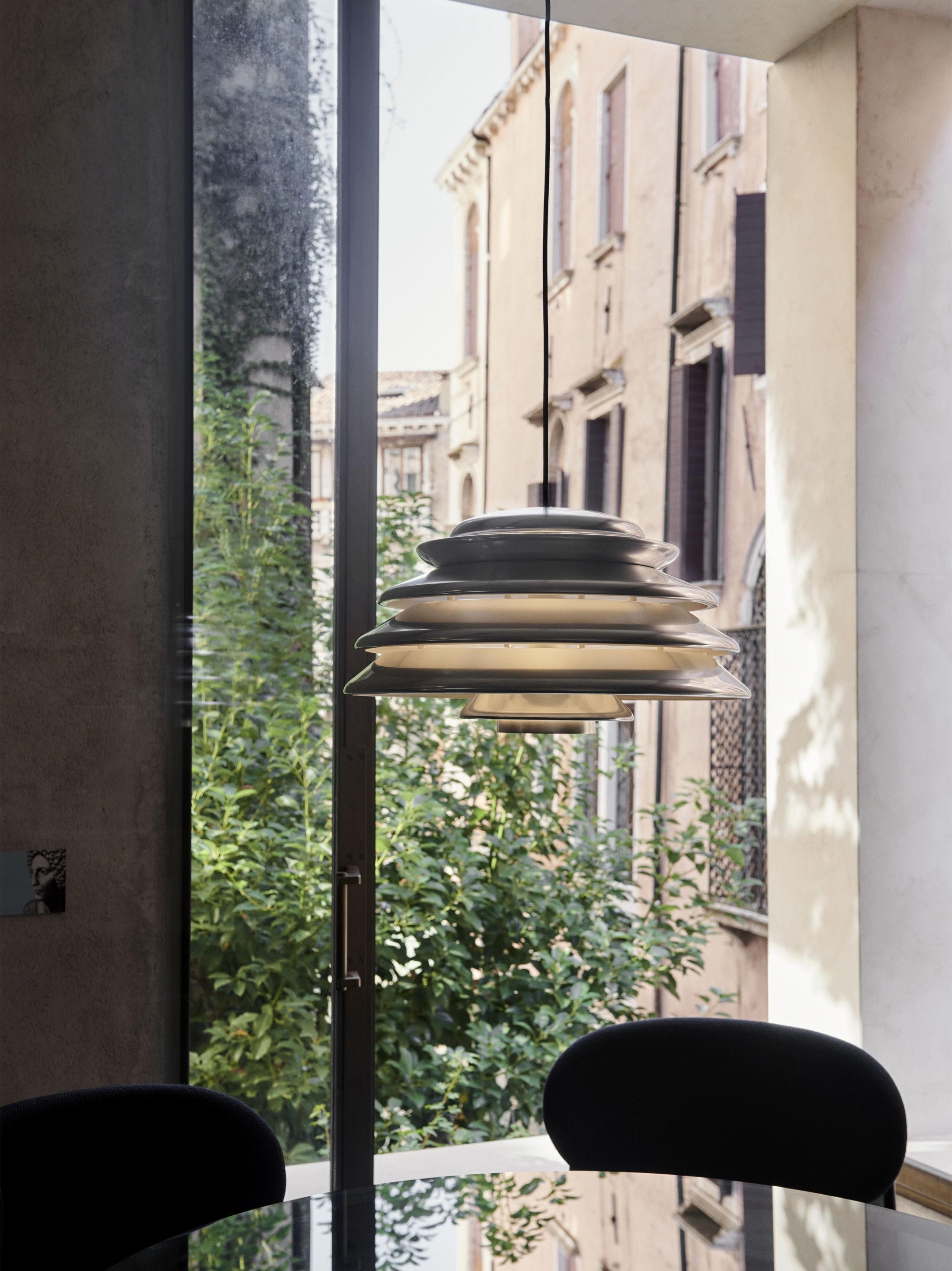 Suspension Colan, design Verner Panton - Argenté