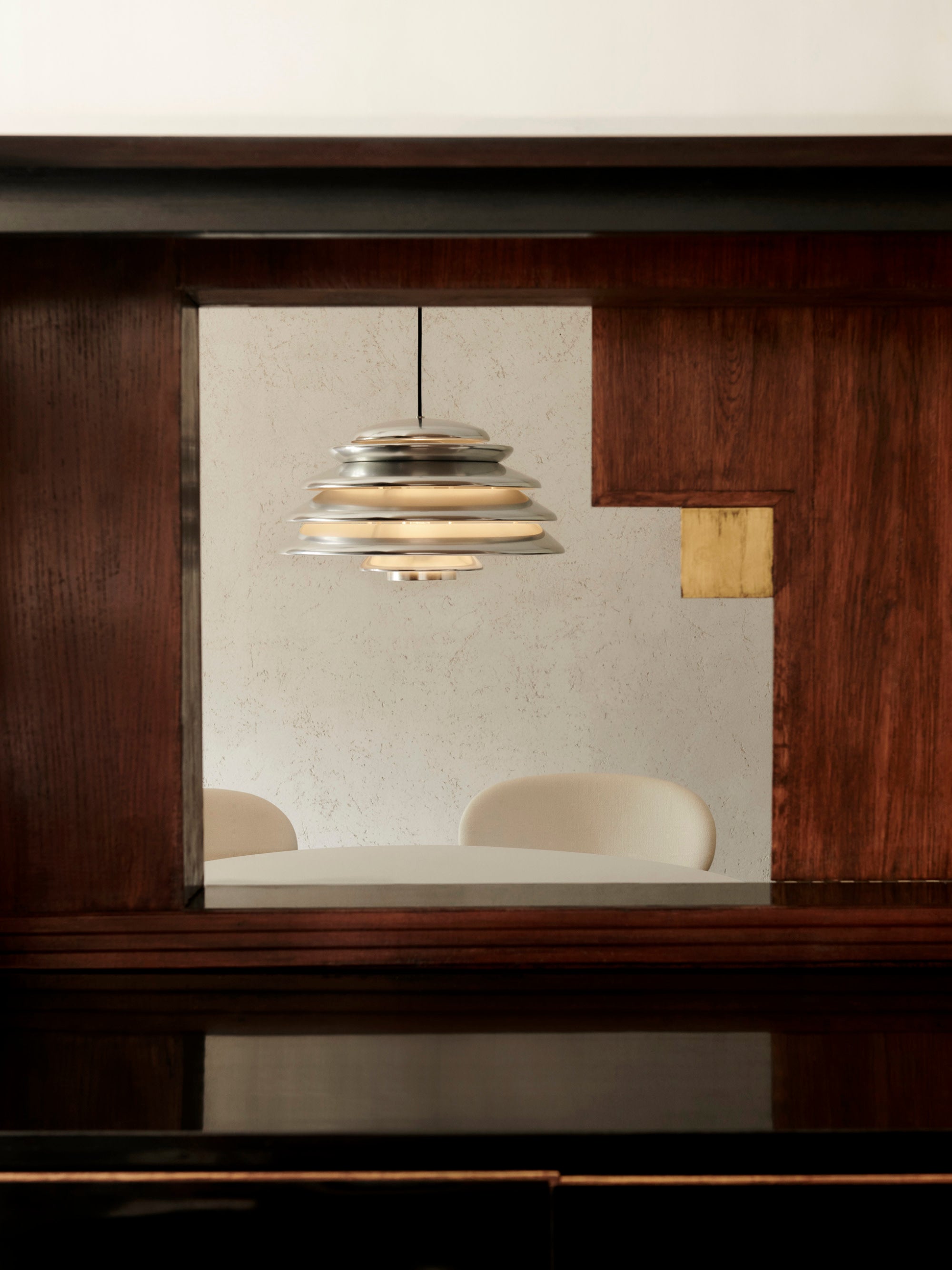 Suspension Colan, design Verner Panton - Argenté